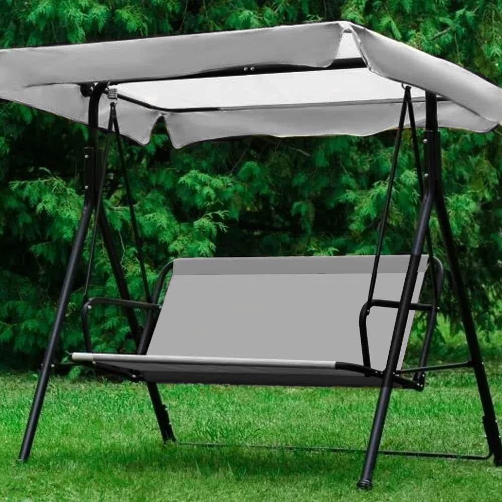 Coprisedile da Giardino per Dondolo, per Sedia a Dondolo da Giardino, Coprisedili per Altalena da Giardino, Copertura per Sedia da Giardino, 2 e 3 Posti (Grigio, 127 * 48 * 52cm)
