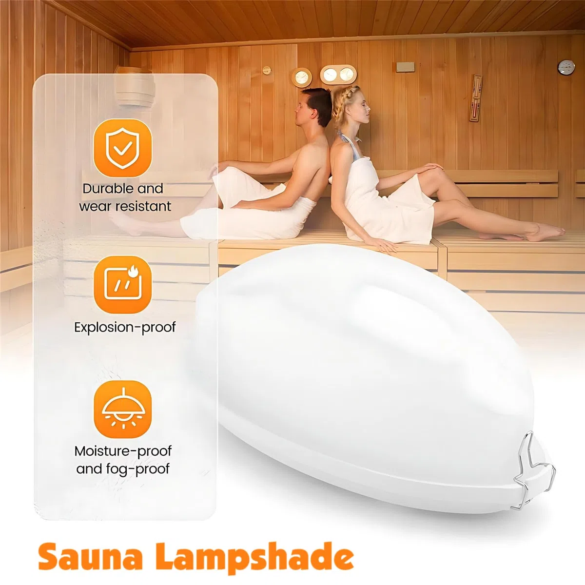 Mumusuki Sauna Lampada Resistente alle Alte Temperature Antideflagrante Anti-Appannamento