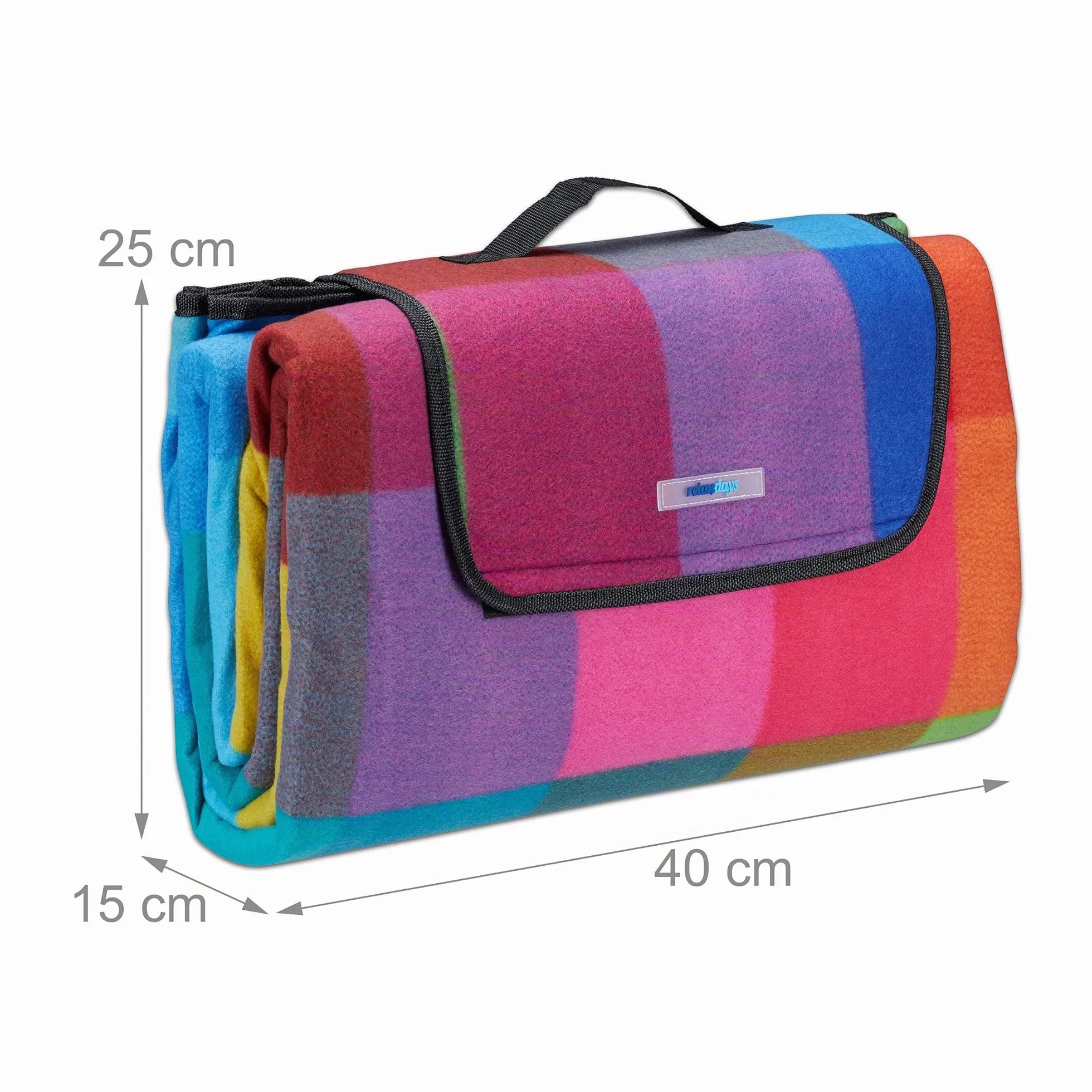 Relaxdays Coperta da Picnic XXL Impermeabile Rivestito Alluminio Isolante 200x200