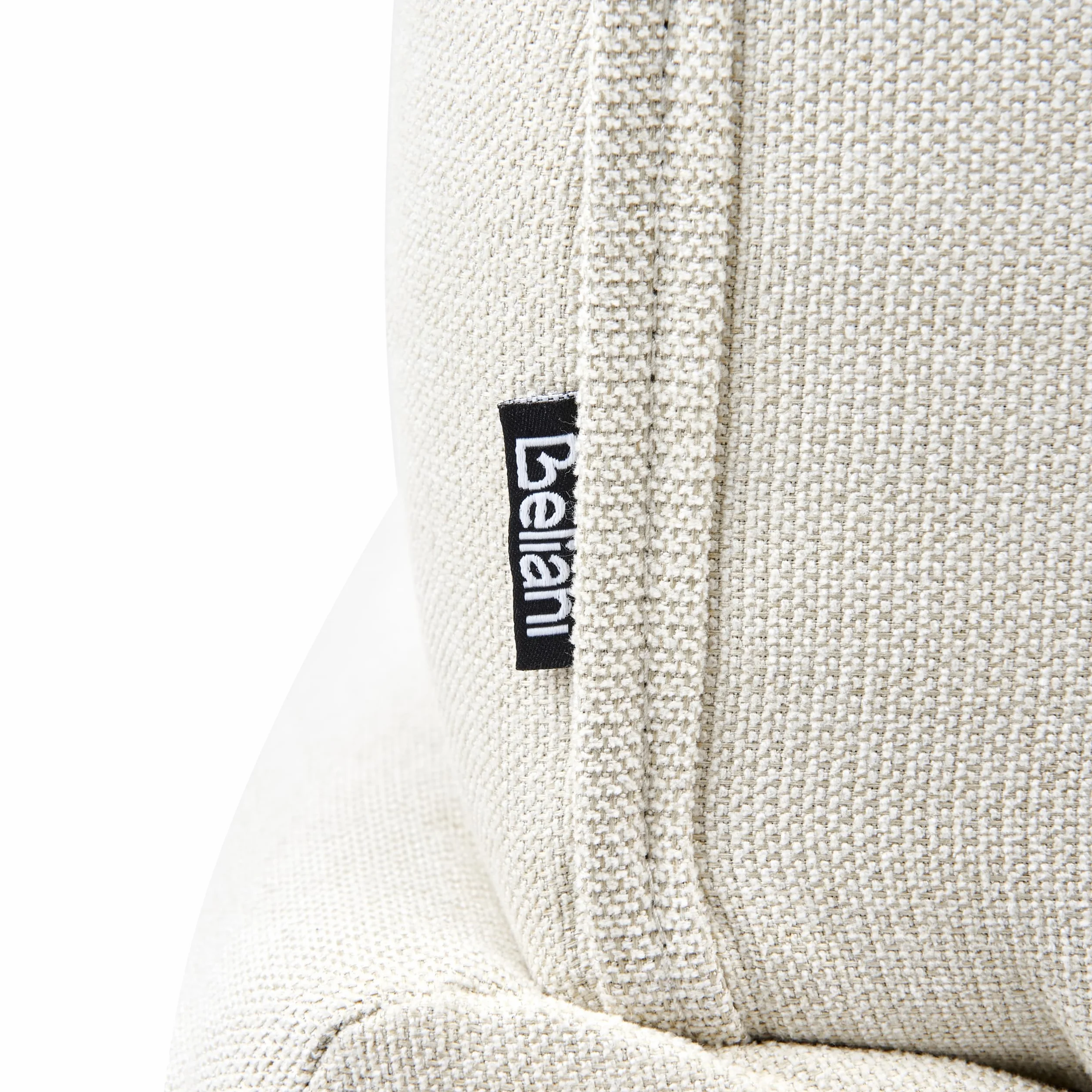 Beliani Poltrona in tessuto Poliestere idrorepellente Seduta spessa Gambe in legno di gomma Beige chiaro