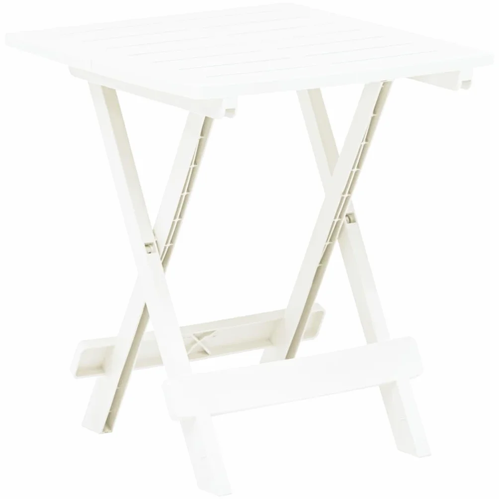 Ipae-Progarden Adige Tavolo pieghevole da giardino Polipropilene Bianco 44 x 44 x 50 cm