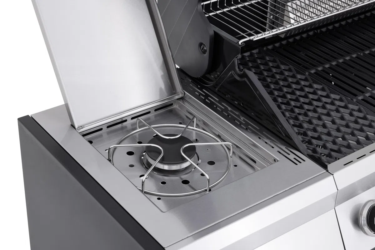 Tarrington House Barbecue a Gas 6+1+1 Bruciatori Acciaio Inox 72 kW Coperchio con Termostato Termometro Digitale