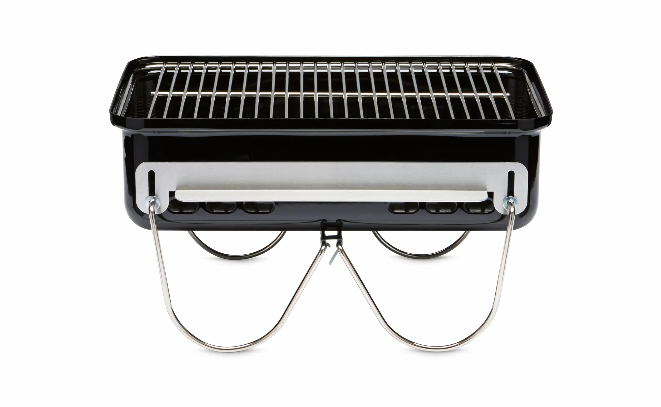 Weber Barbecue a carbone Go-Anywhere griglia portatile con gambe pieghevoli, 42x26 cm, nero
