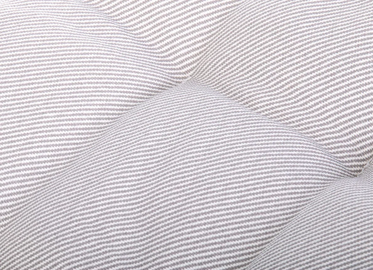 Brandsseller Cuscino per panca da esterno, 120 x 40 x 4 x 4 cm, a righe, bianco/grigio chiaro