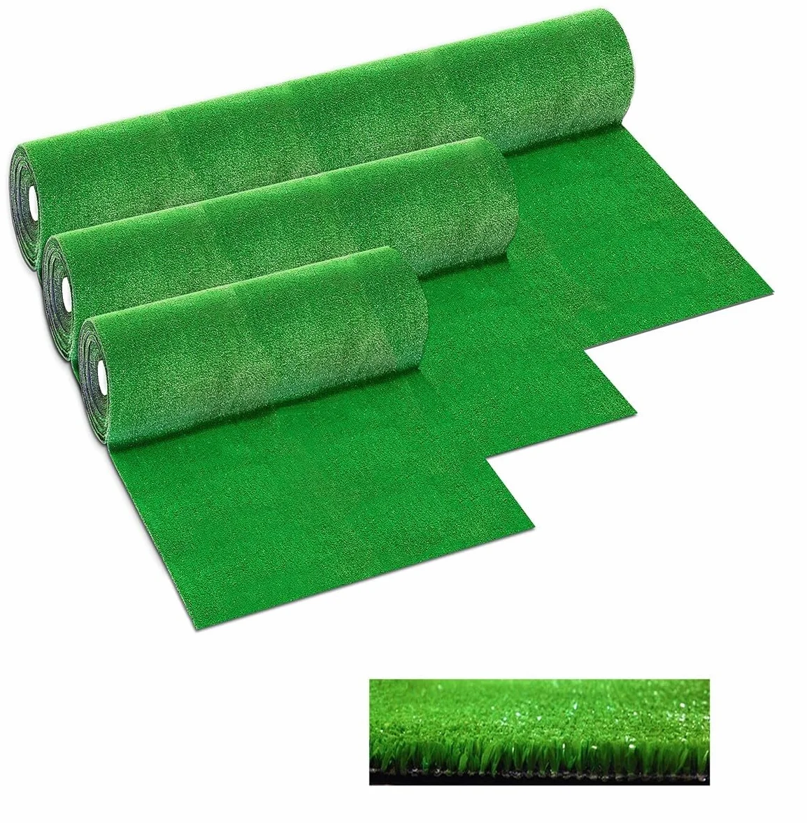 emmevi Erba Sintetica 7mm Drenante in 50 Misure Prato Verde Sintetico Artificiale Tagliabile Rotolo 1x10 Mt