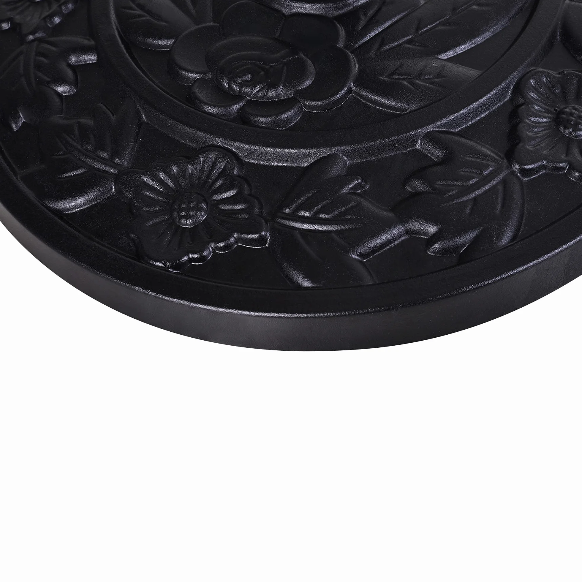 Outsunny Base per Ombrellone a Mezzaluna da Ø38 mm e Ø48 mm con Manovella, Basamento per Ombrellone in Resina, Base Ombrellone a Parete 50x31x32 cm, Nero