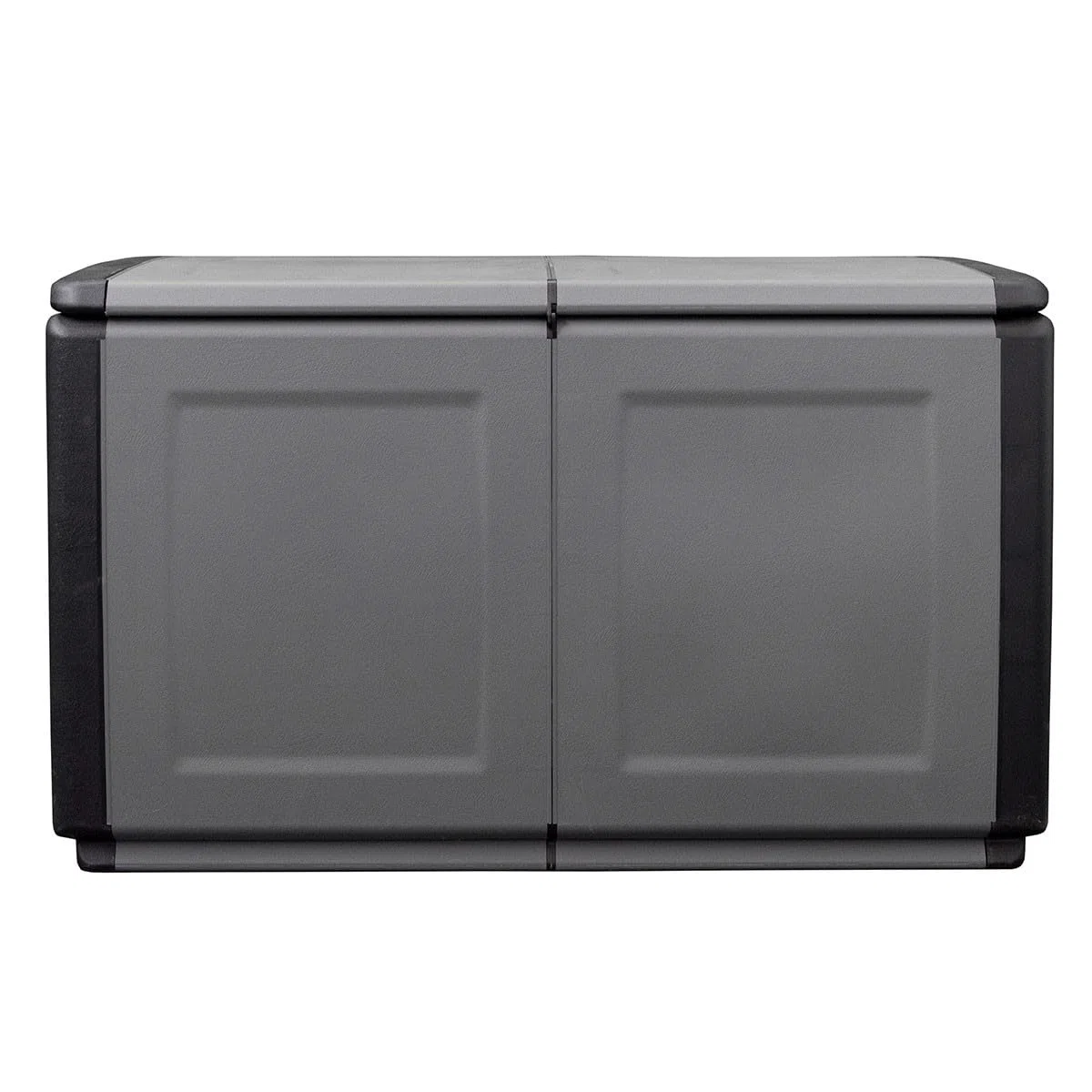 INTEC - Scatola di Stoccaggio 230L Scatola da Giardino Grigio/Nero 96 x 53 x A57cm Maniglie di Trasporto in Polipropilene