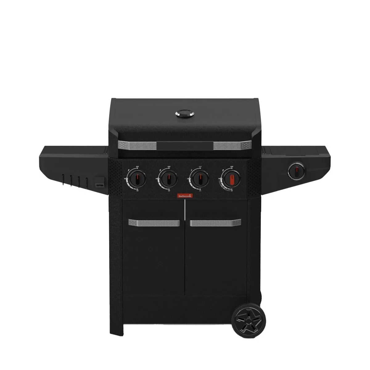 Barbecook grill gazowy Luca 412 145.4x60.3x112.3cm czarny z szafką i palnikiem bocznym