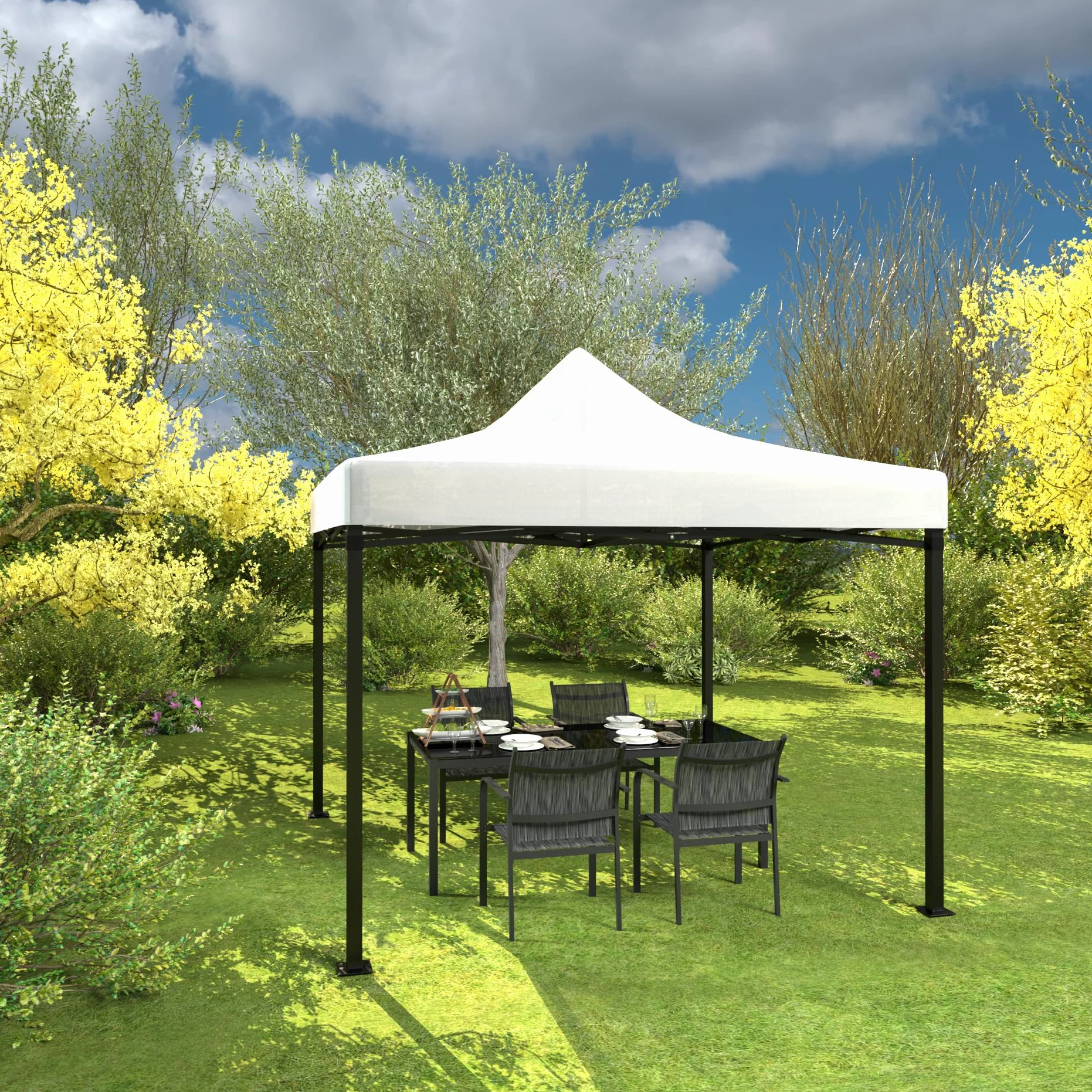 Rebecca Mobili Telo Sostituzione Per Gazebo Impermeabile Poliestere Oxford 800D 3x3 mt