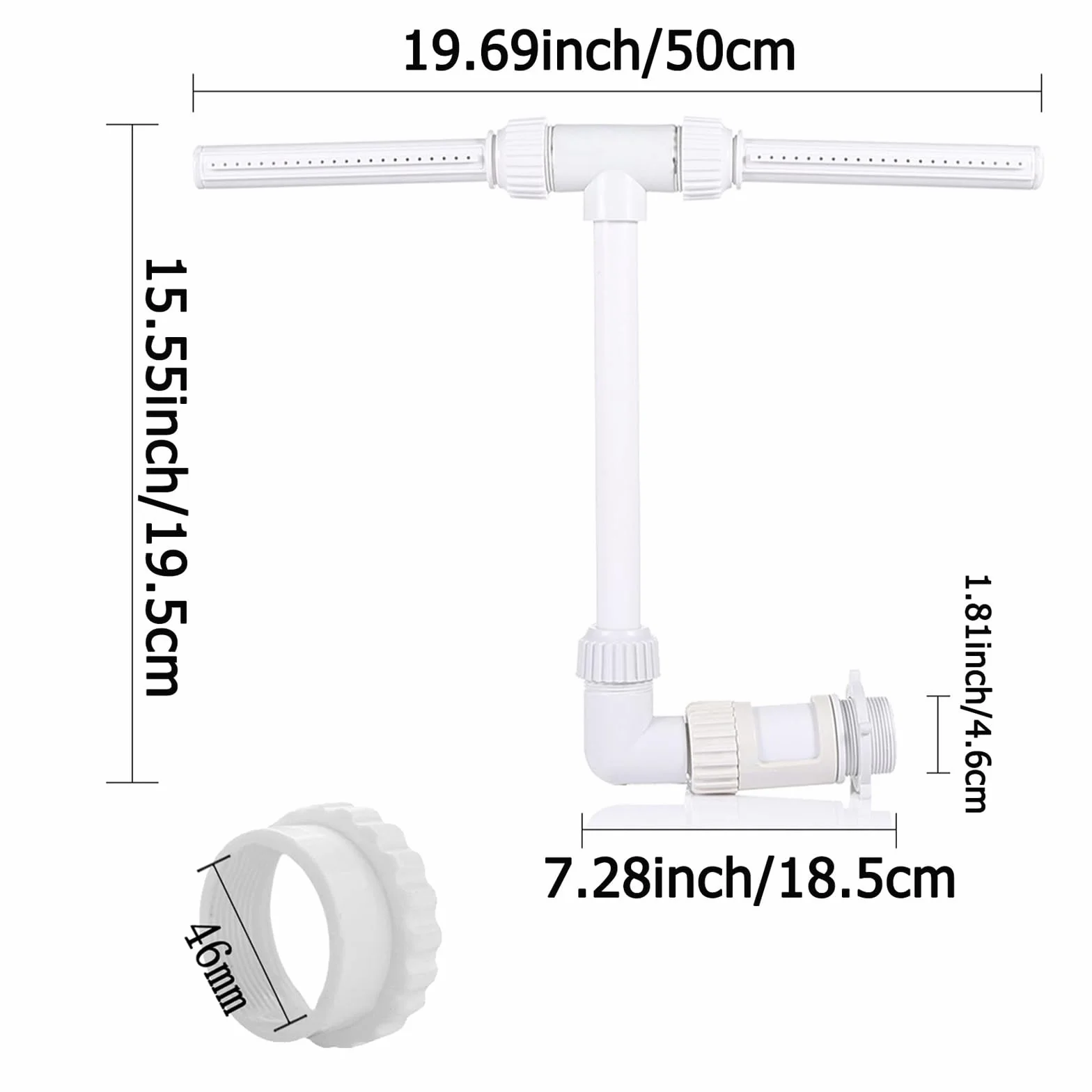 Fontana per Piscina, Fontana D'Acqua a Doppio Spruzzo, Piscina Cascata Fontana Spruzzatore, Fontane per Piscine a Cascata Spray,Fontana D'acqua a Doppio Spray,per Piscina Fuori per Terra e Sotterranea