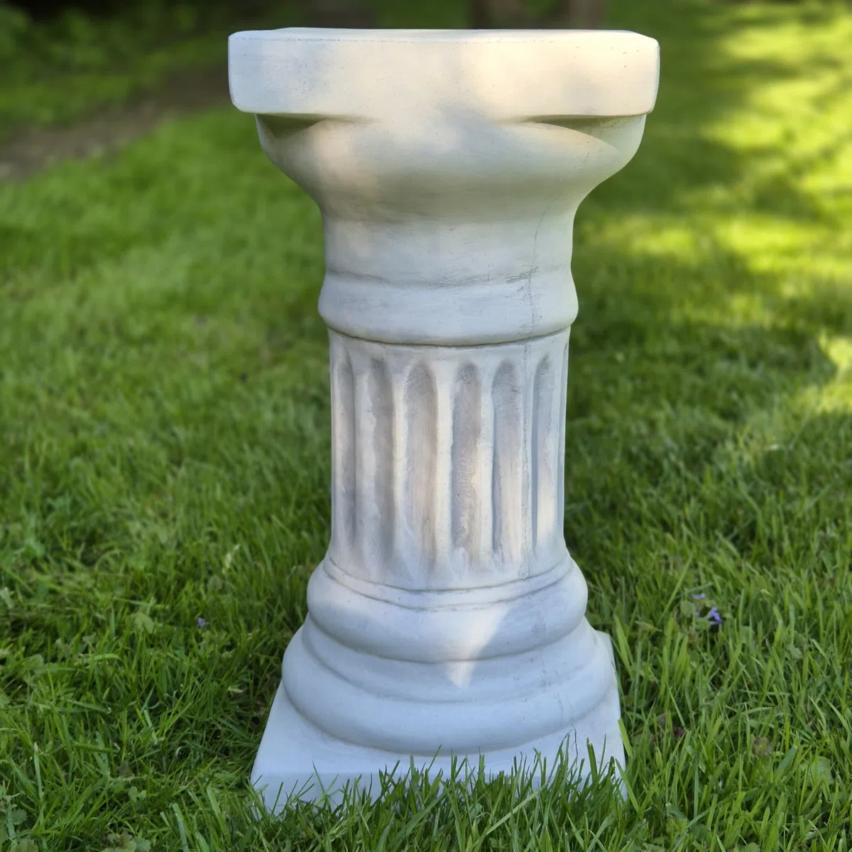 FABRIQ Colonna dorica pietra grigio anticato 39 cm 18x18 cm dekoracja ogrodowa odporna na warunki atmosferyczne