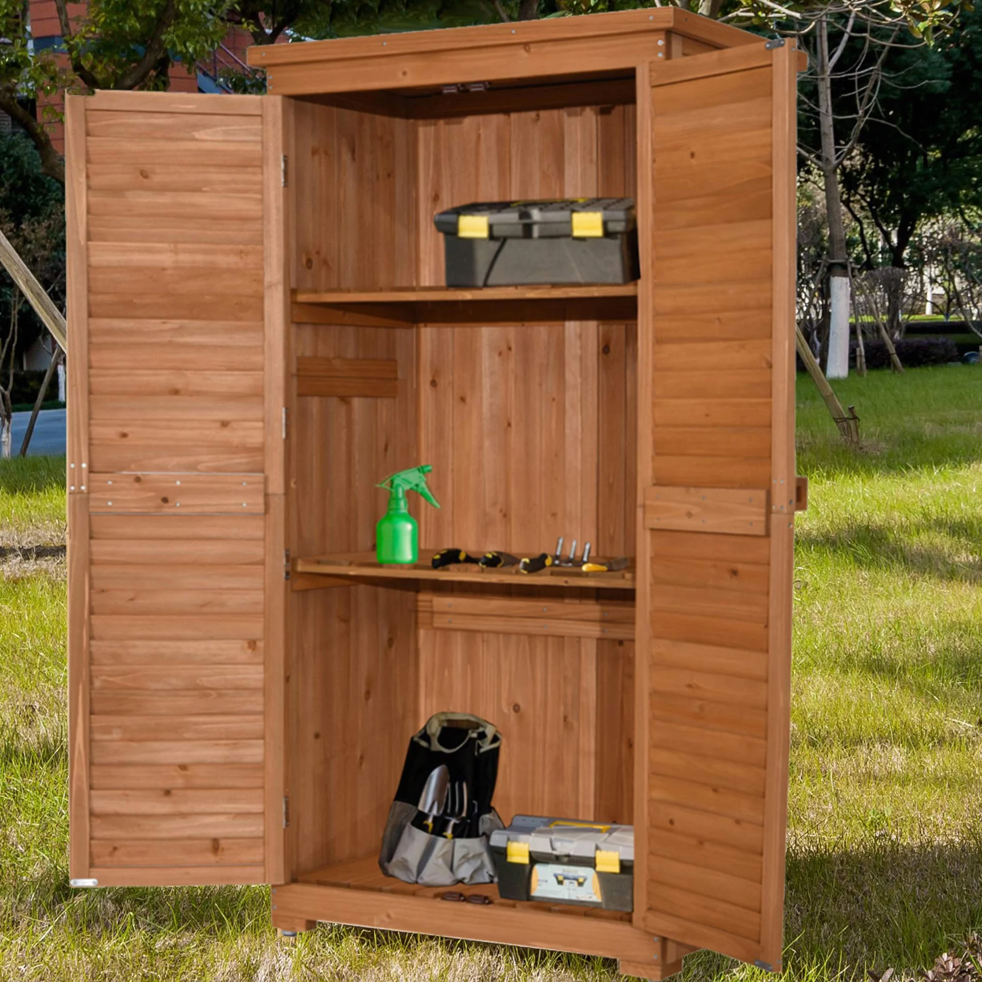 MCombo Armadio da giardino Capanno per attrezzi Armadio da giardino Legno 0870