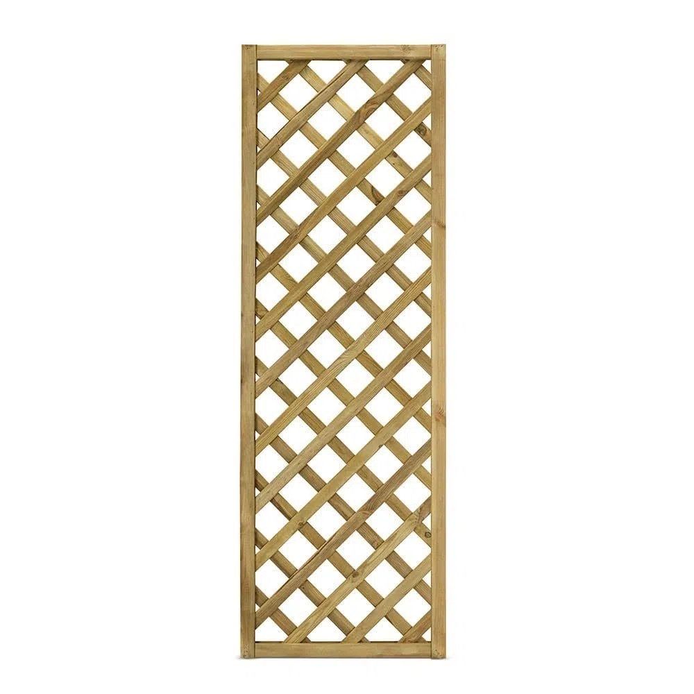 Gaia Grigliato in legno a Maglia Diagonale 60x180 cm Naturale impregnato in autoclave