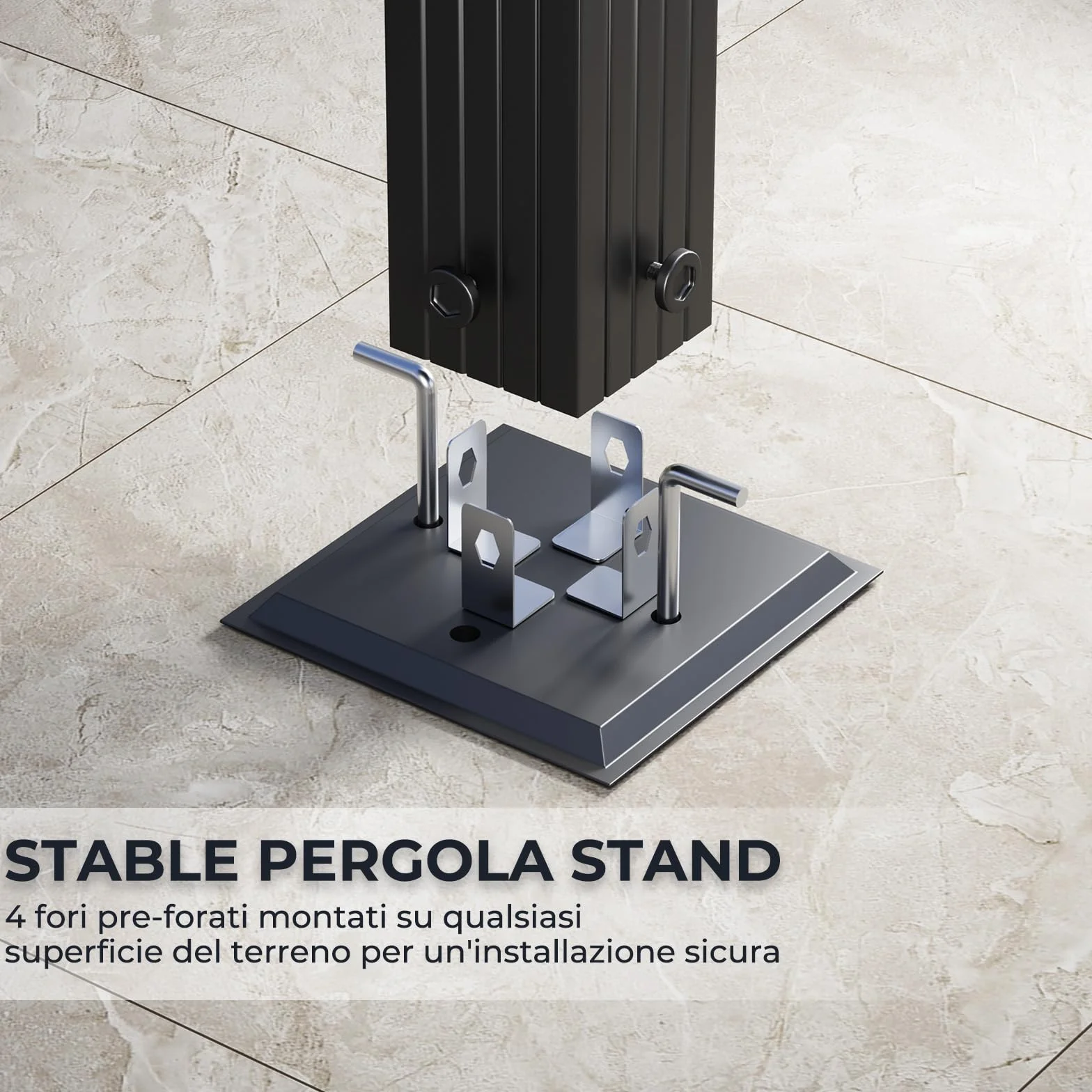 Devoko Gazebo Pergola 3x4, Pergolato Bioclimatico UV50+, Giardino Terrazzo, Nero