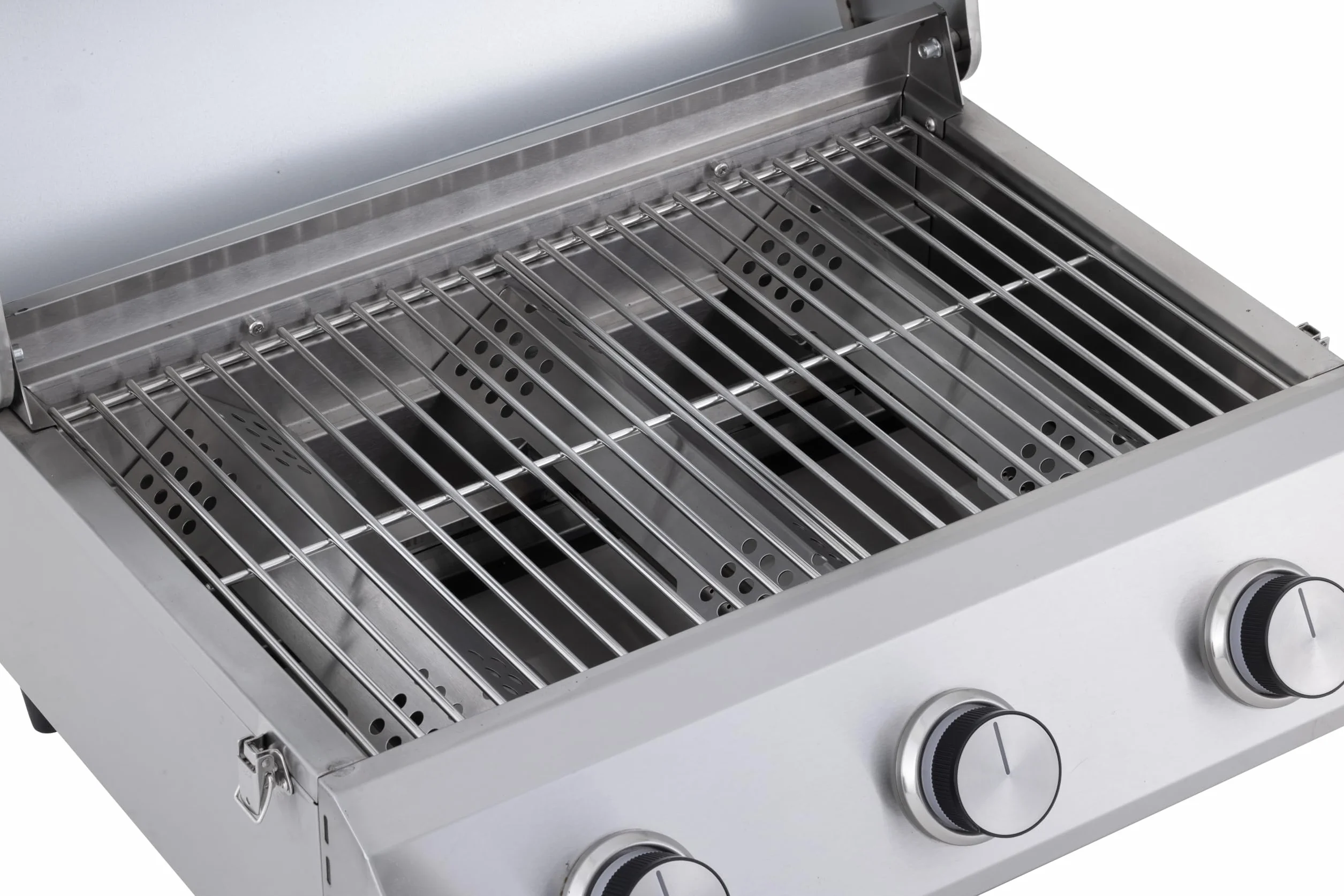 Tarrington House Barbecue a Gas 3 Bruciatori Cathan, Acciaio Inox 6.6 kW, Coperchio con Termometro, Accensione Elettrica