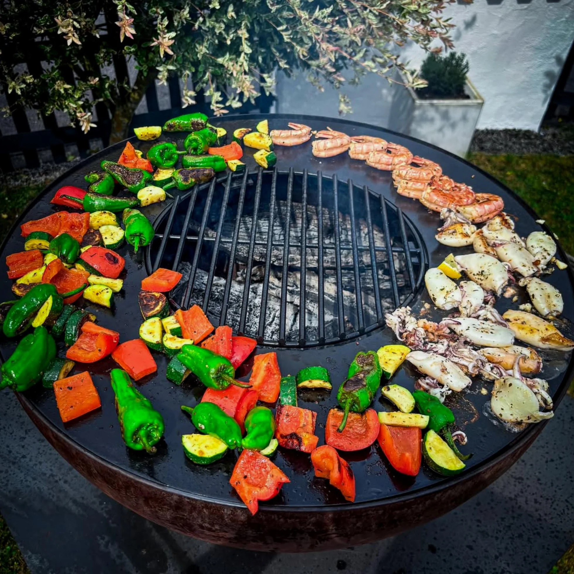 BBQ-Toro Braciere con barbecue, Ø 60 cm, effetto ruggine, braciere per giardino, giardino Fire Pit, Fire Bowl