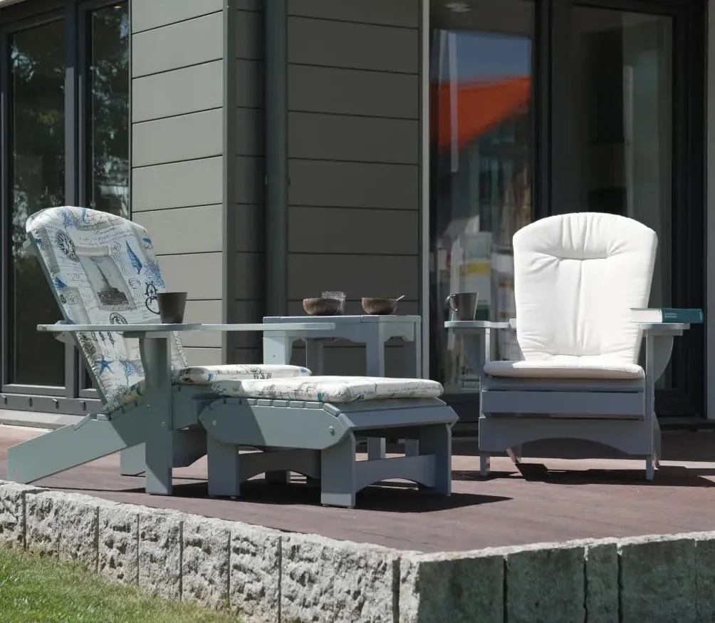 Original Dream-Chairs since 2007 Sedia Adirondack “Comfort” de luxe in grigio sedia da giardino con schienale ergonomico poltrona relax per balcone terrazzo carico massimo 170 kg