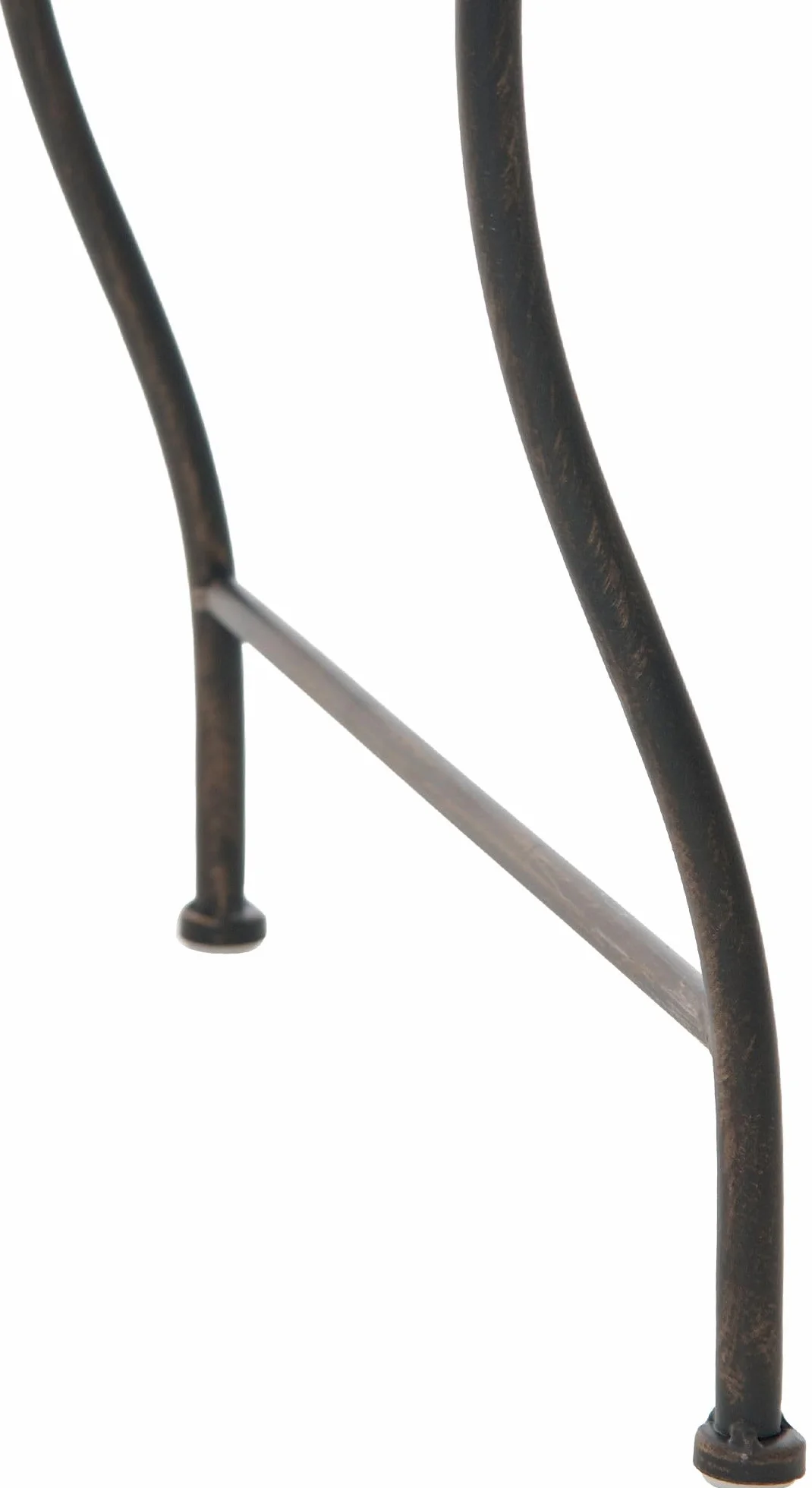 CLP Tavolino da Giardino in Ferro Zarina, Stile Liberty Romantico, Idrorepellente, Bronzo
