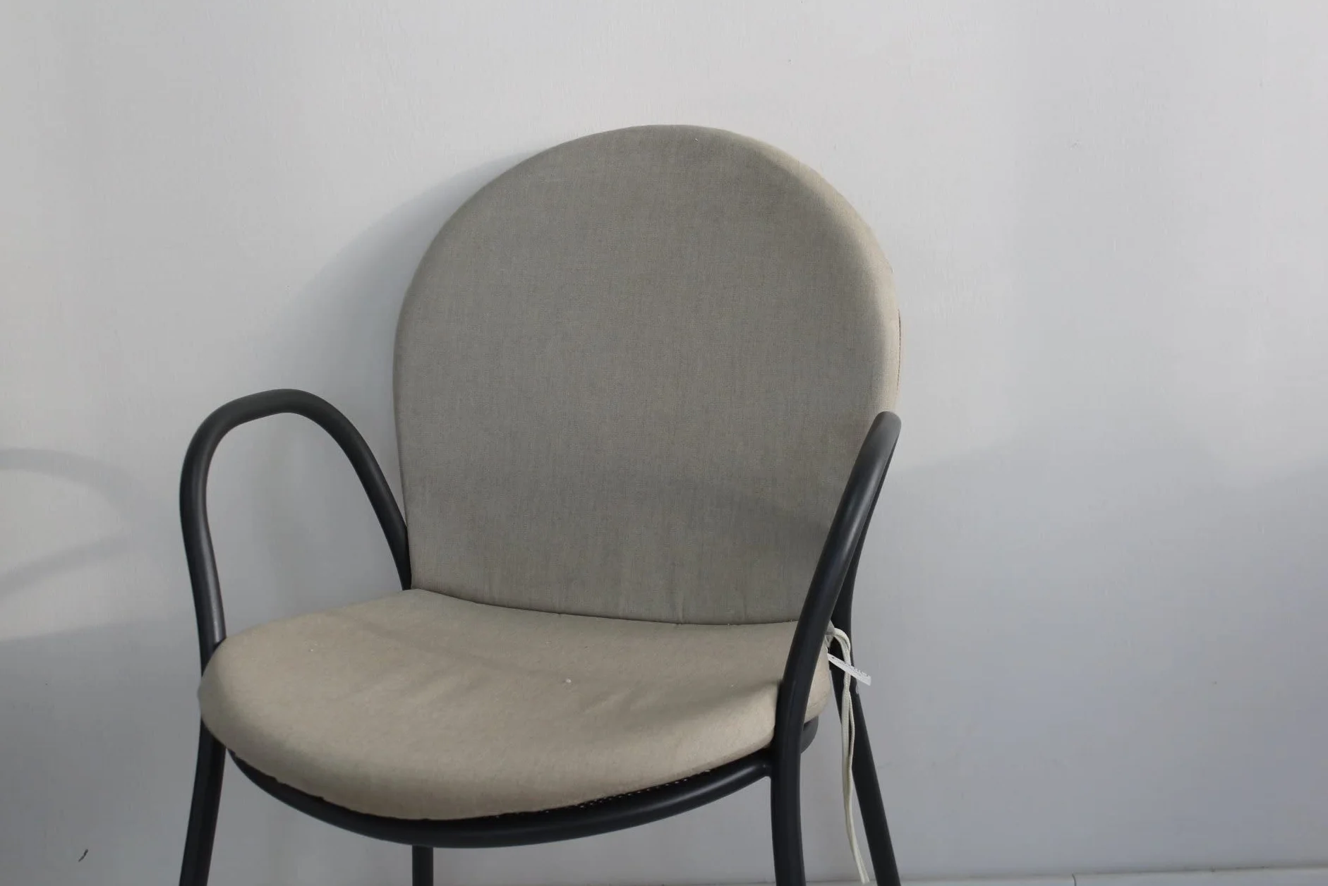 GHIOCUSCINI | Set di 2 Cuscini da Esterno per Sedia Ronda emu, Colore LINO in Tessuto Acrilico Dralon, Sfoderabile, 96 x 46 cm, Alto 4 cm, Made in Italy