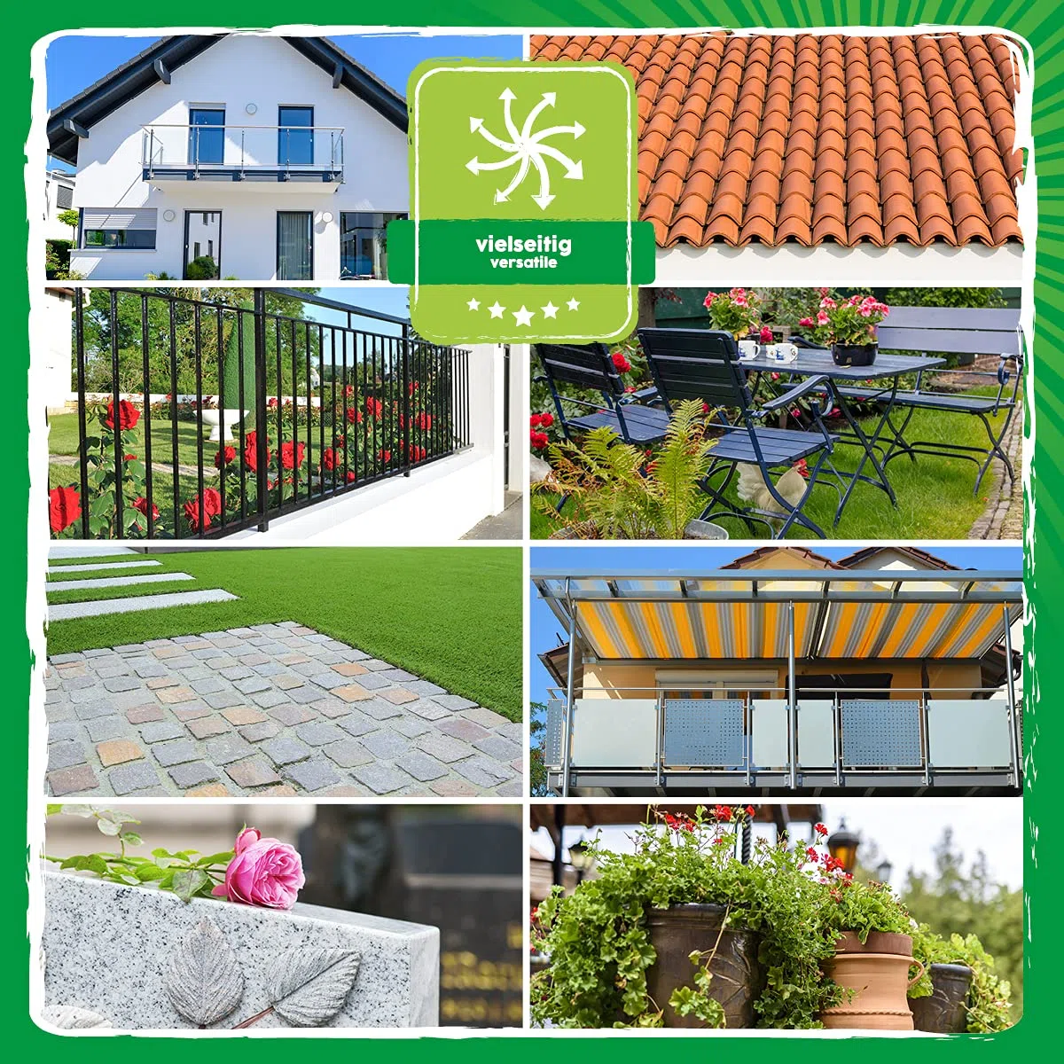 Detergente per pavimenti in pietra 1 litro Eco Clean - rimuove alghe e muschio senza strofinare
