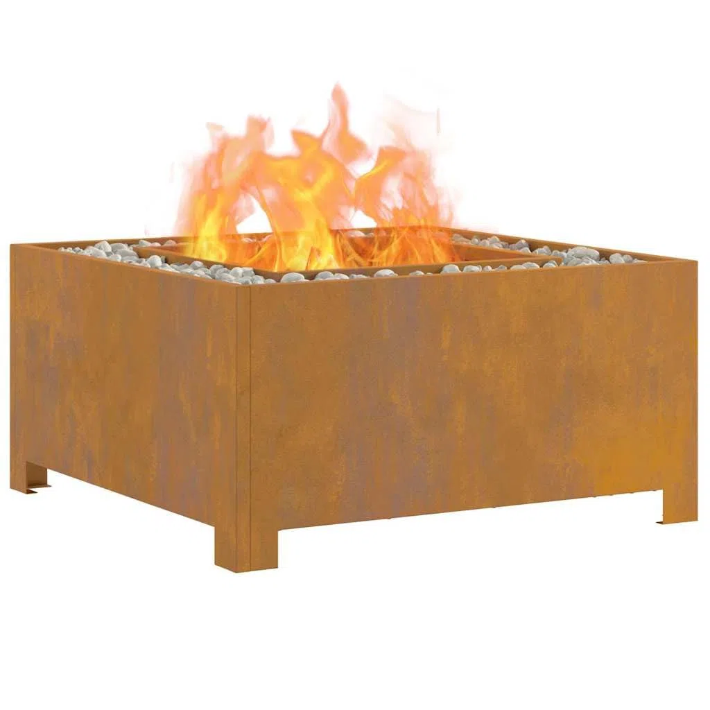 Focolare Marrone 60 x 60 x 30 cm Acciaio Caminetti
