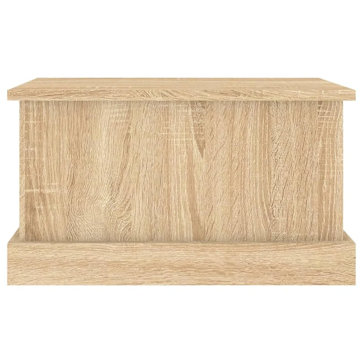 IKAYAA Baule da Esterno in Legno - Rovere Sonoma - 50 x 30 x 28 cm - Cassapanca Contenitore da Esterno - Giardino