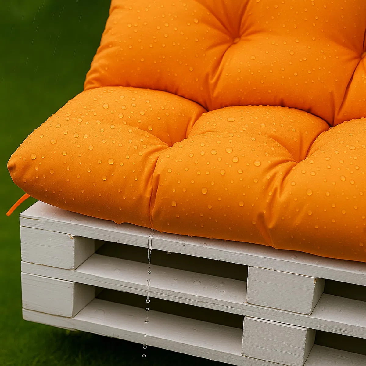 Set di cuscini per pallet, cuscini per mobili da giardino in pallet, schienale e cuscino da giardino, diversi colori e dimensioni (arancione, set da 120 x 60 cm + 120 x 40 cuscini per