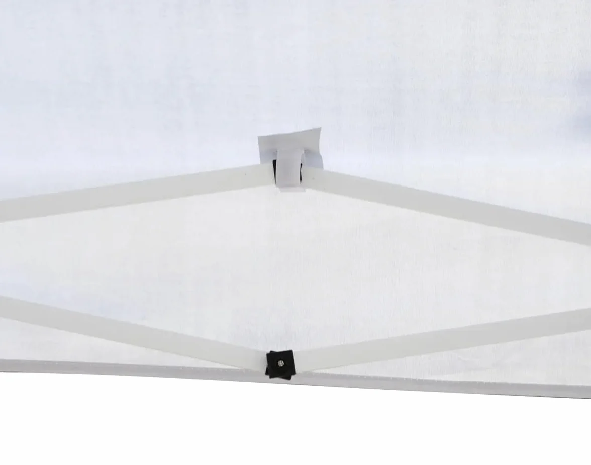 Gazebo Pieghevole Giardino 3x3 Automatico Richiudibile Fisarmonica in Acciaio Bianco