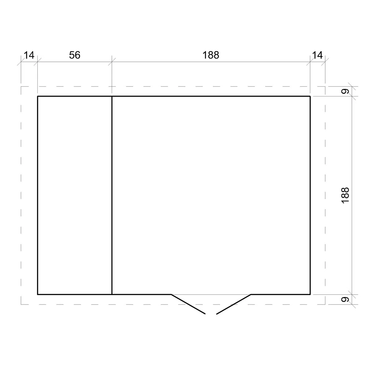 Casetta Giardino - Casetta da Giardino in Legno con Legnaia da Esterno con serratura di alta qualità L206xL272xA218 cm/ 3,53 m2 + 0,97 m2 - Piccola Casetta in Legno, Rimessa Attrezzi TIMBELA M386F