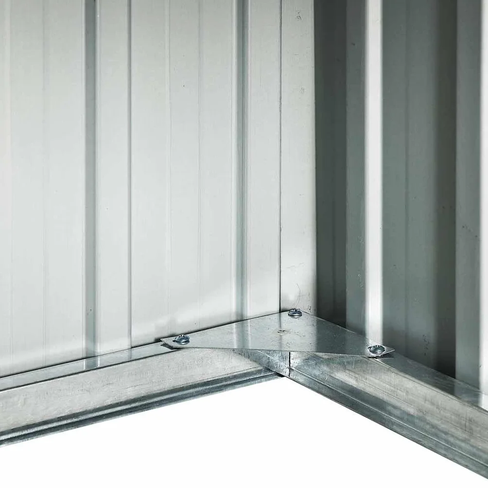 vidaXL Capanno per Robot Tosaerba 92x97x63 cm Acciaio Zincato Grigio