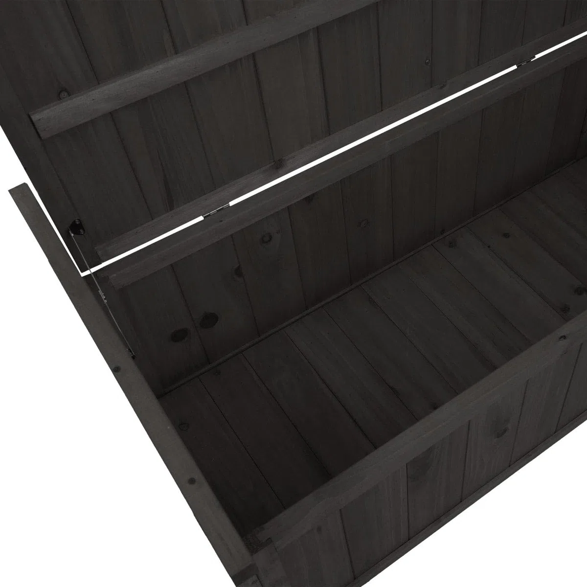 Mendler Cassapanca HWC-O13, contenitore per cuscini panca da giardino, legno di abete MVG 53x108x60cm - antracite