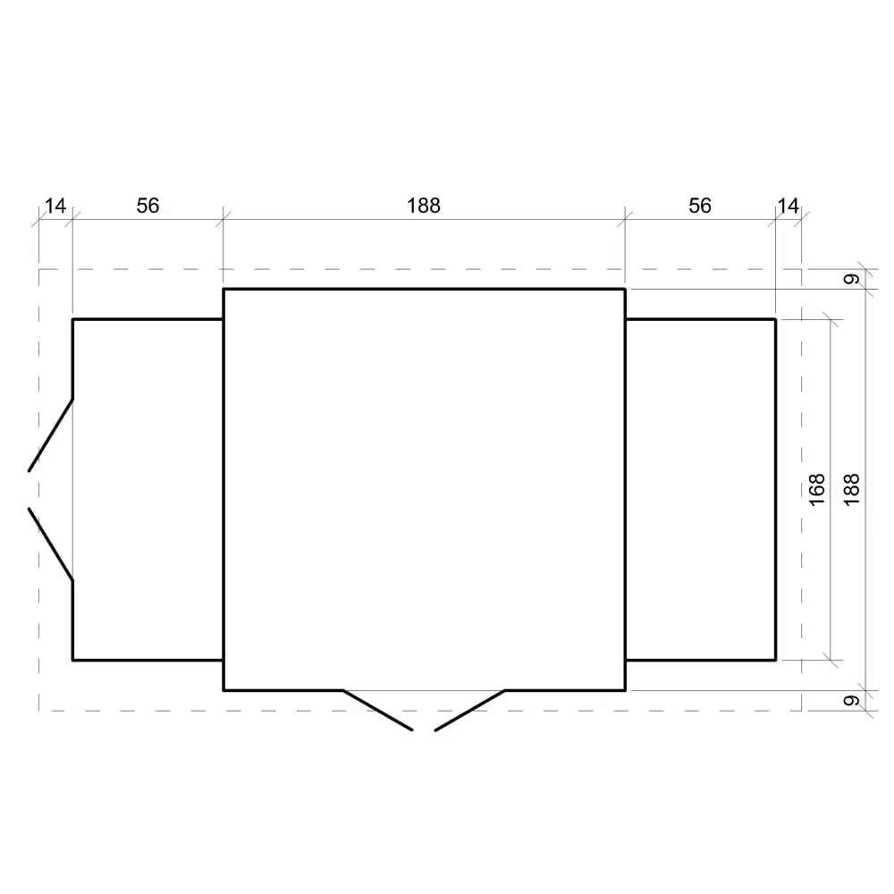 TIMBELA M389F+M389G Casetta da Giardino in Legno per Esterni con legnaia CON PAVIMENTO TRATTATO- L206xL328xA218 cm/ 3,53 + 0,97+0,97 m2 - Piccola Casetta in Legno, Rimessa Attrezzi, Deposito Bici