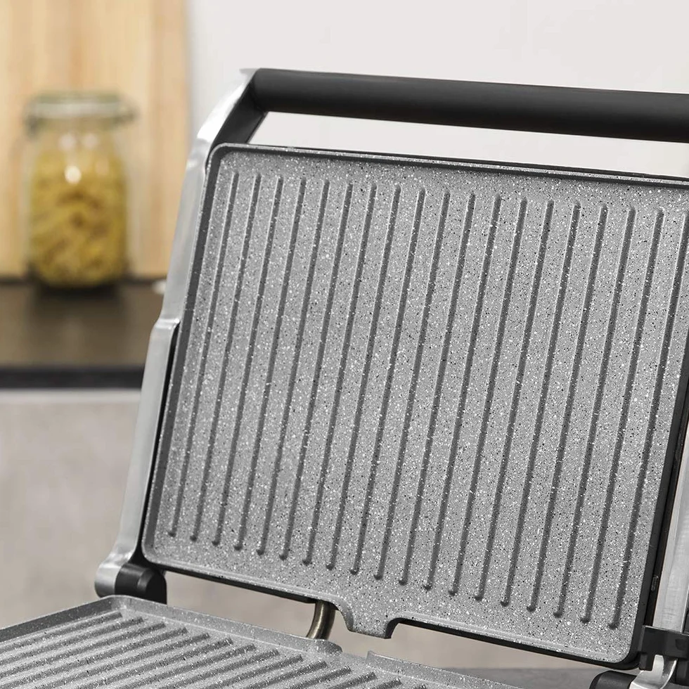 Cecotec Rock´n Grill 2400 Ultra Rapid 2400 W Rivestimento in pietra RockStone apertura 180º piastra superiore galleggiante