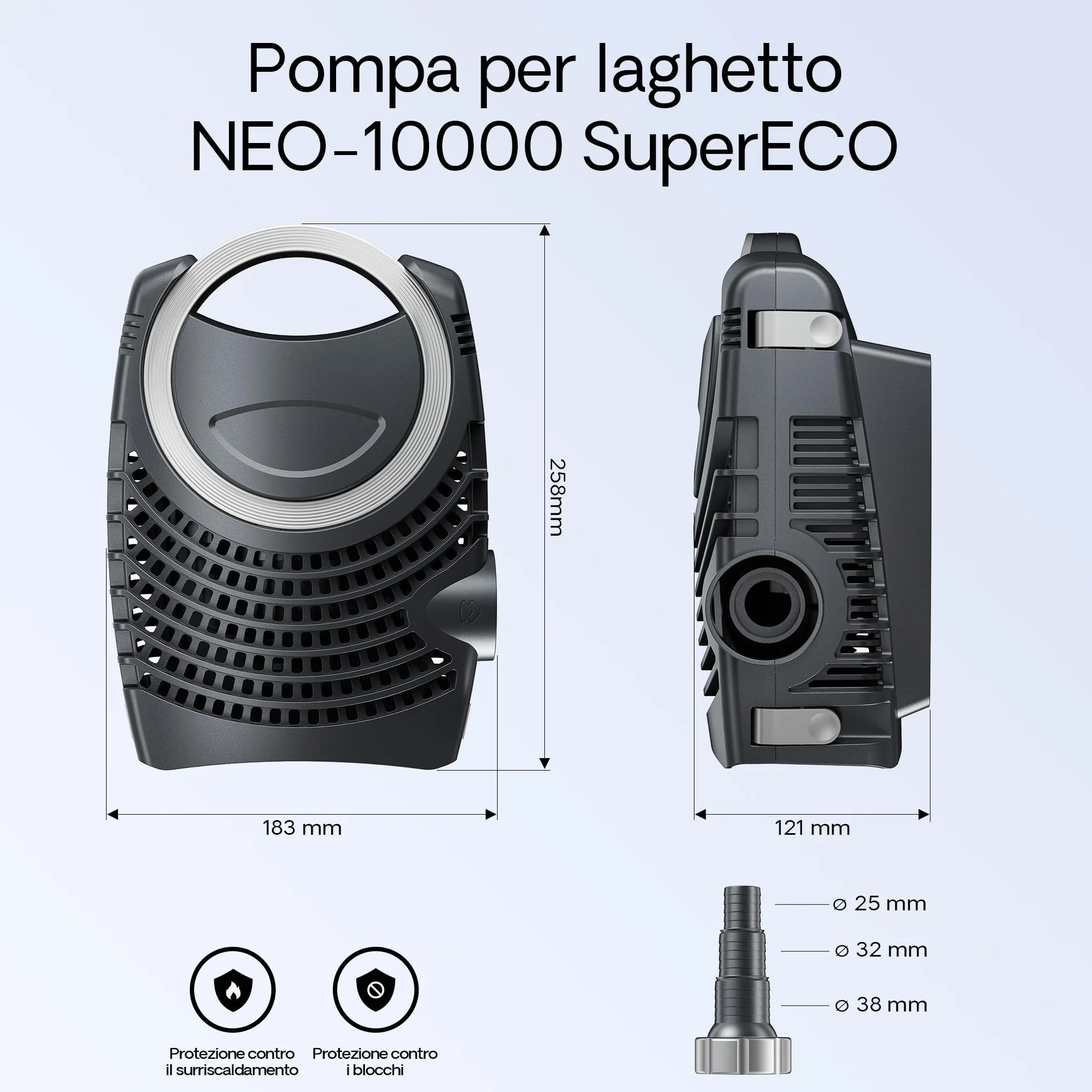 SunSun Set Filtro 60.000l Chiarificatore 36W Pompa NEO10000 80W