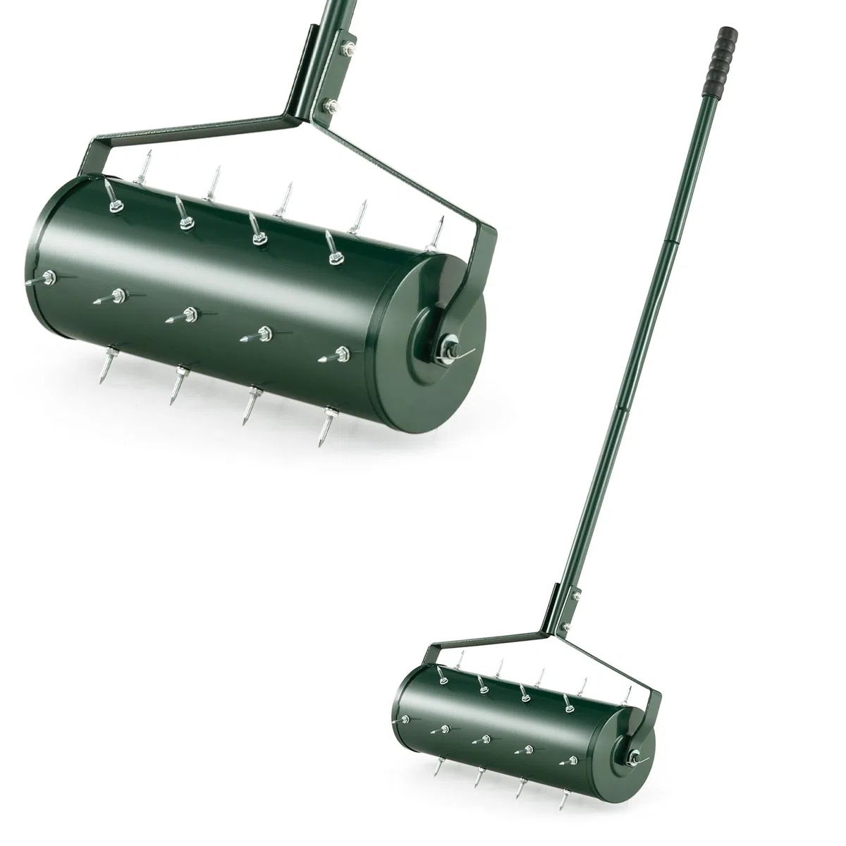RELAX4LIFE Aeratore Prato Rullo 52 cm 33 Punte Antiruggine 3,4 cm Manico Lungo