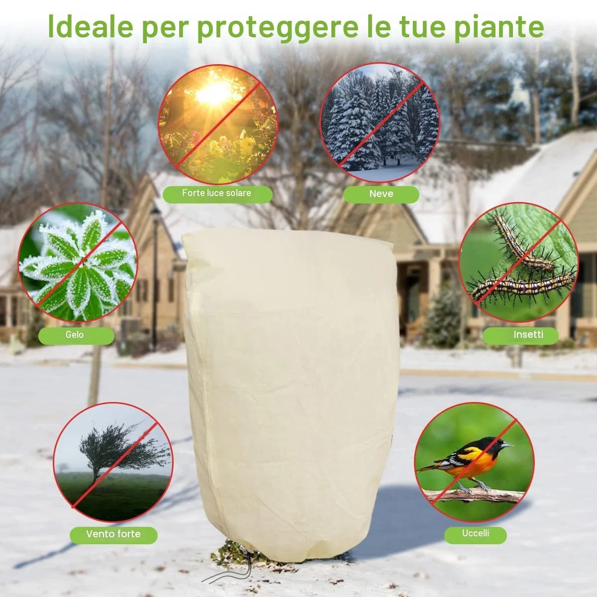 Tasmotor Copertura in Pile per Piante Invernali Protezione antigelo 2 Pezzi 120x180 cm