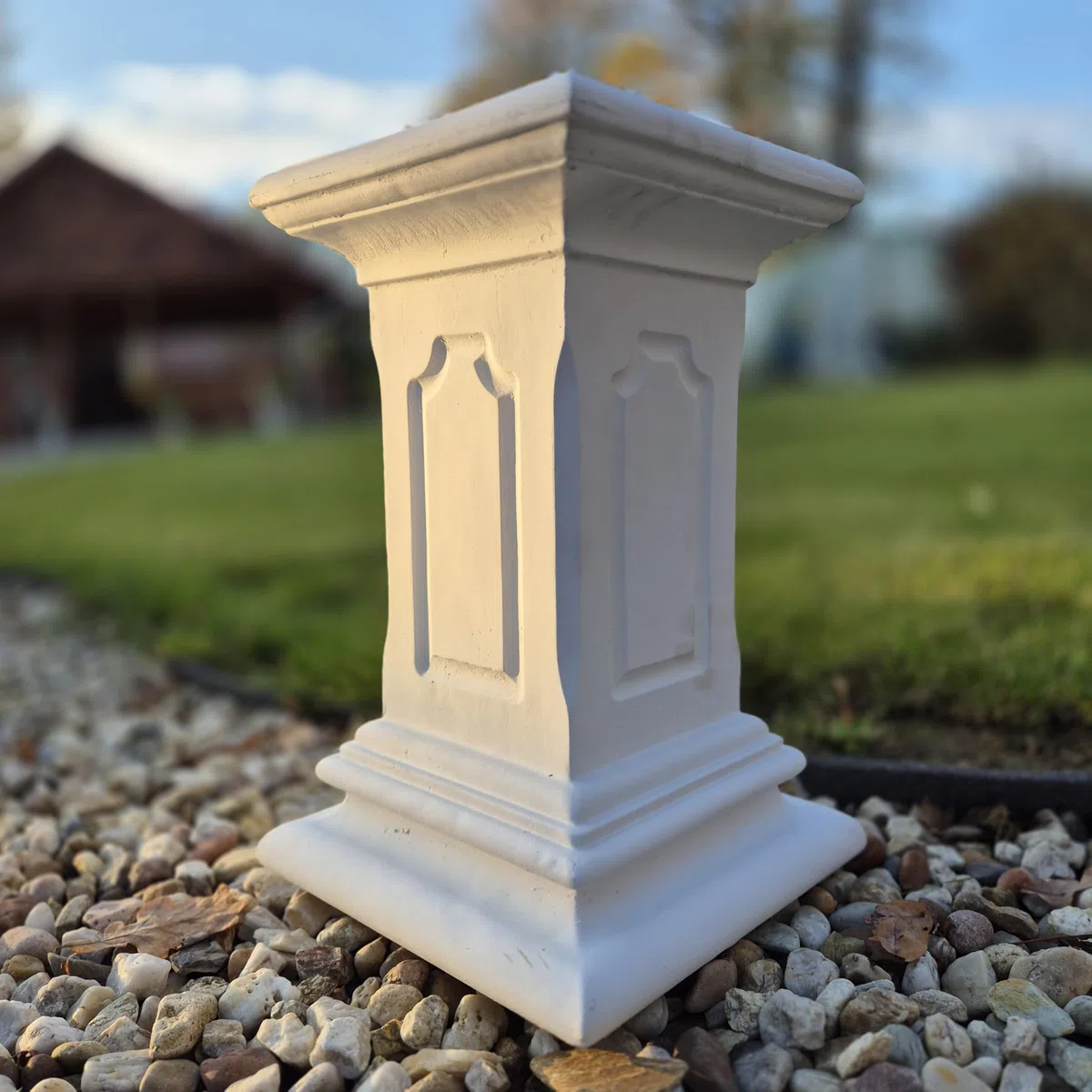 FABRIQ Colonna da 40 cm bianco 25 kg pietra giardino resistente alle intemperie gelo