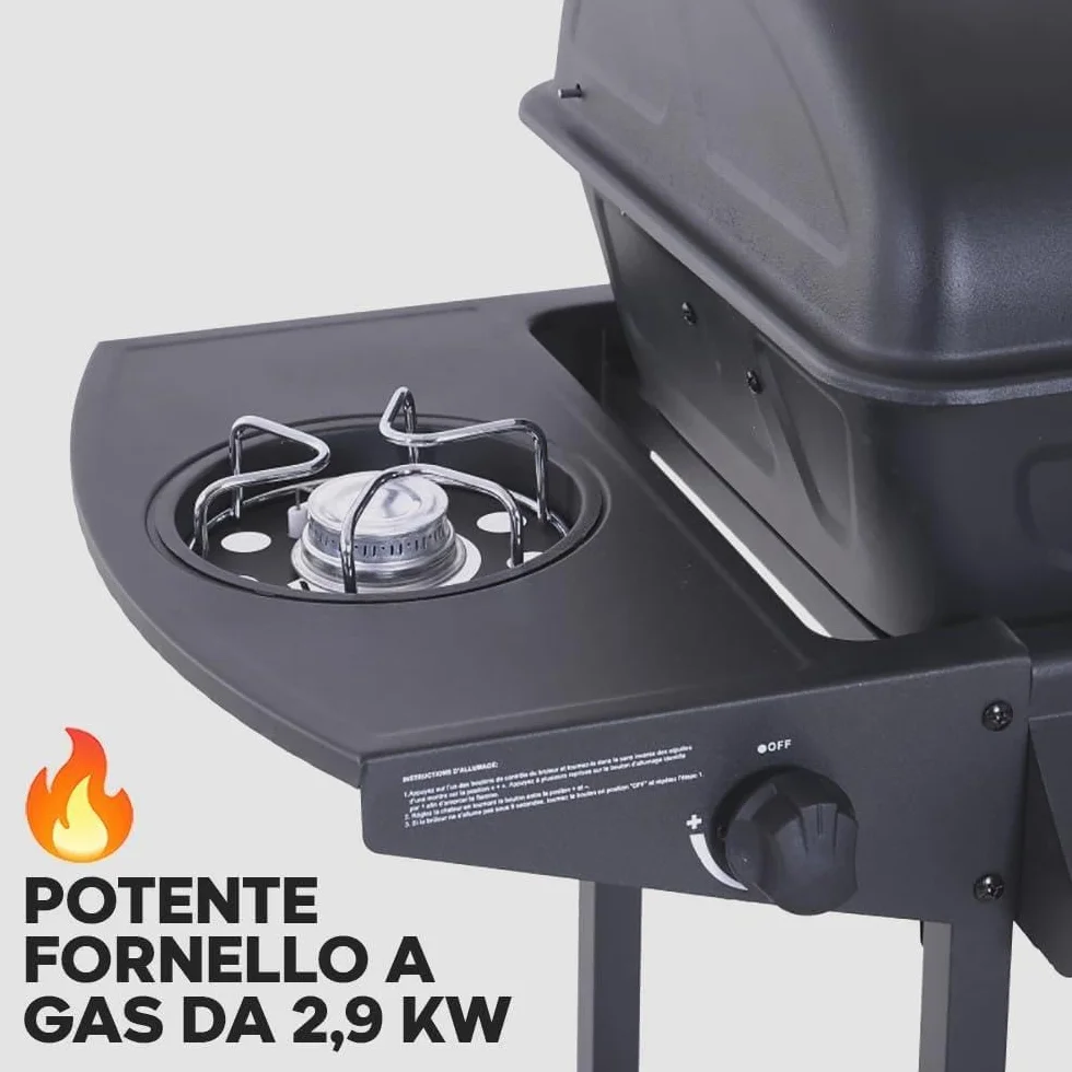 Ambra Garden Alabama Barbecue a Gas 2,9Kw z Pietra Lavica
