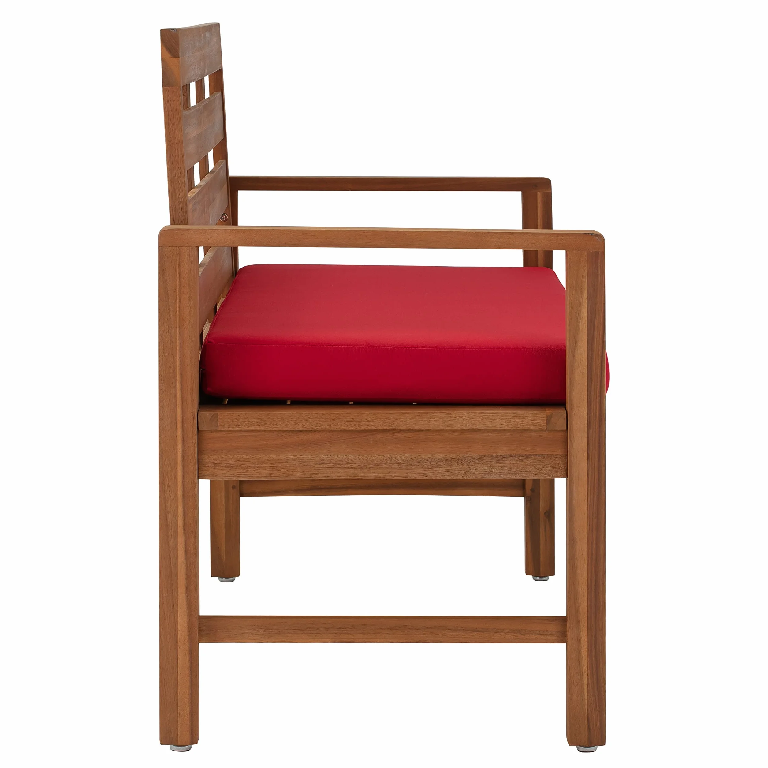 Amazon Aware - Divano a due posti da esterno imbottito in legno di acacia, finitura naturale, portata 102 kg