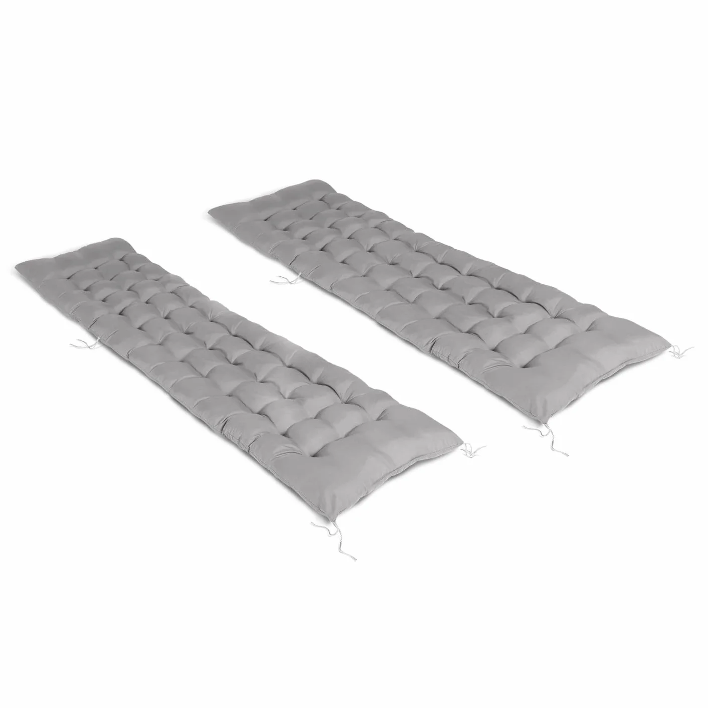 IDMarket - Set di 2 Cuscini universali per Sdraio Adam 180 cm, Grigio