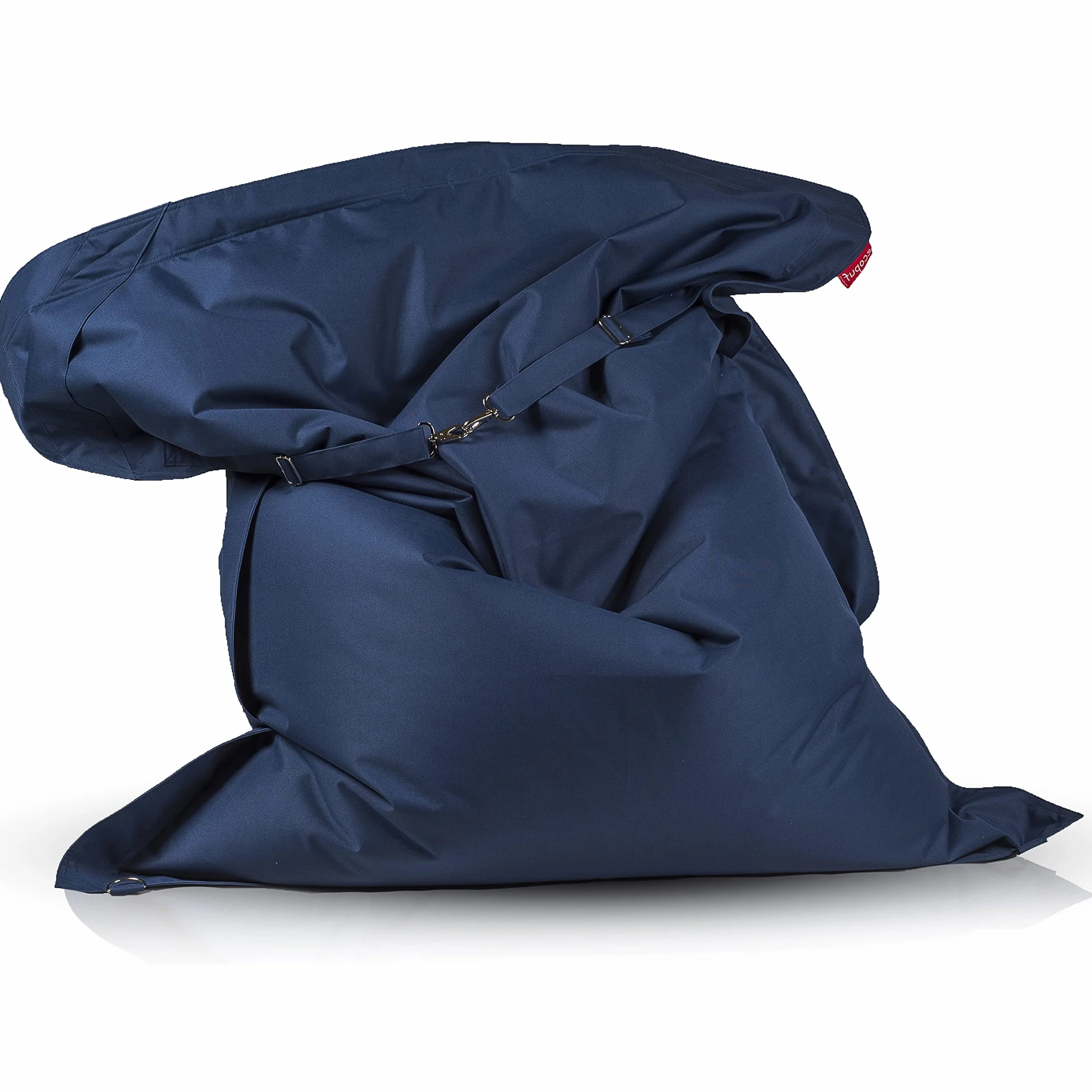Ecopuf Pouf Cuscino Gigante completo di cinghie Poltrona Sacco in Poliestere Impermeabile puff con imbottitura per Interni ed Esterni 170x135Cm