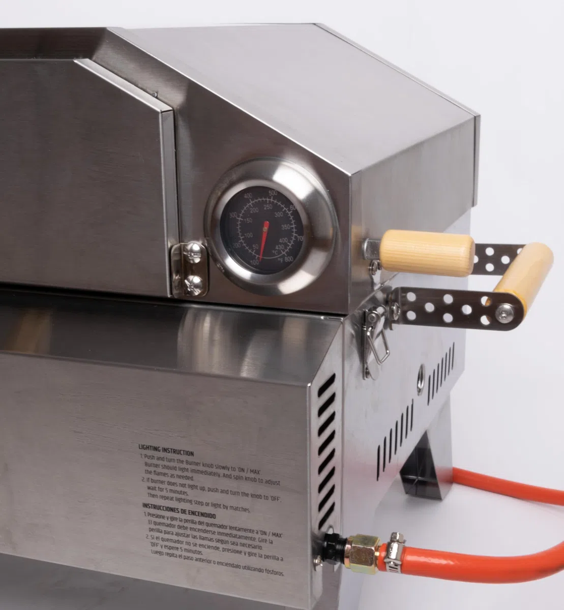 Forno Griglia per Barbecue a Gas 2 in 1, Forno per Pizza in Acciaio Inossidabile