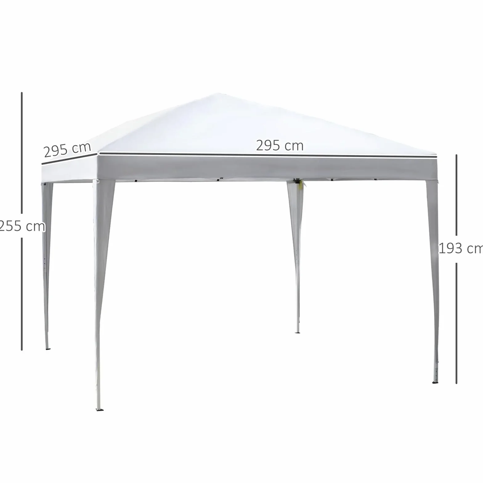 Gazebo Pieghevole Giardino 3x3 Automatico Richiudibile Fisarmonica in Acciaio Bianco