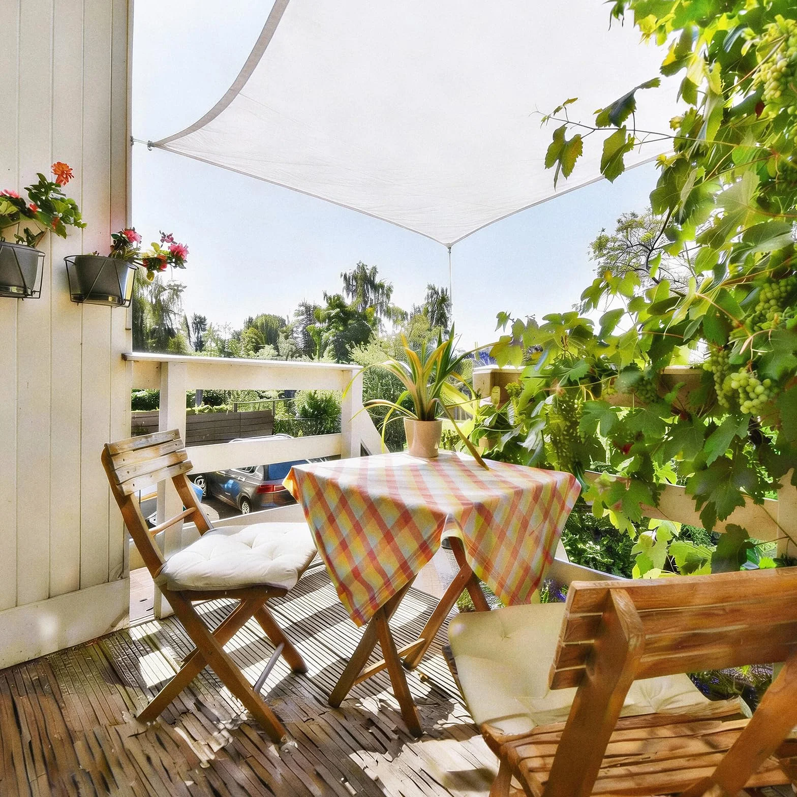 HAIKUS Vela Ombreggiante 3x4 Traspirante Tenda da Sole 400x300 Bianca