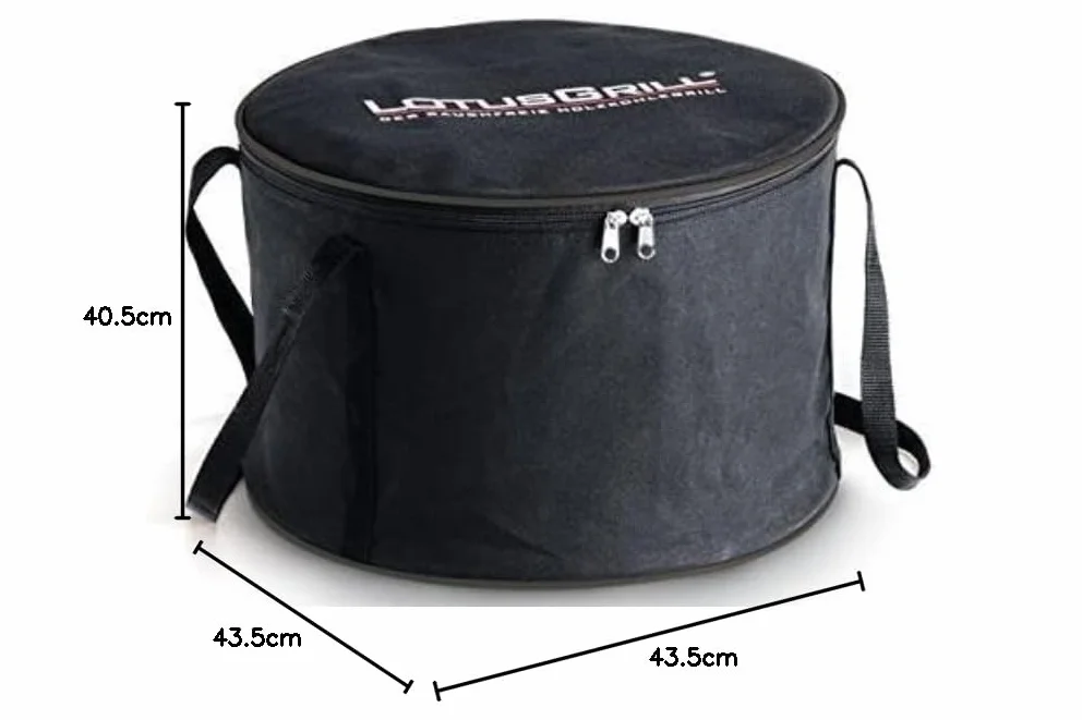 LotusGrill XL Starter-Set, grill, węgiel bukowy 2,5 kg, pasta zapalająca 200 ml, torba transportowa (Black)
