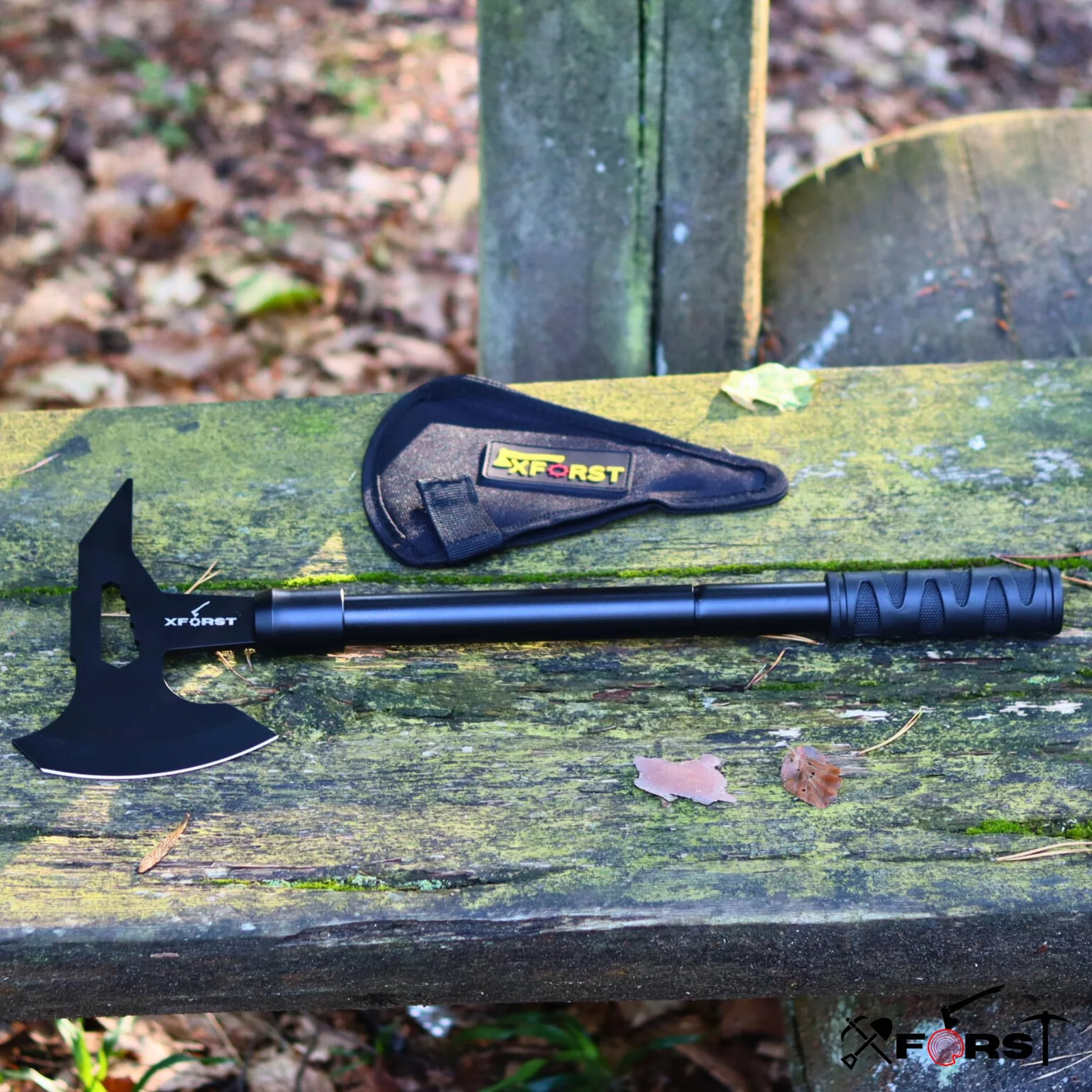 Xforst Ascia Accetta X-TM2 Coltello X-Mrec da giardino outdoor Lama Fissa Impugnatura Antiscivolo Gomma