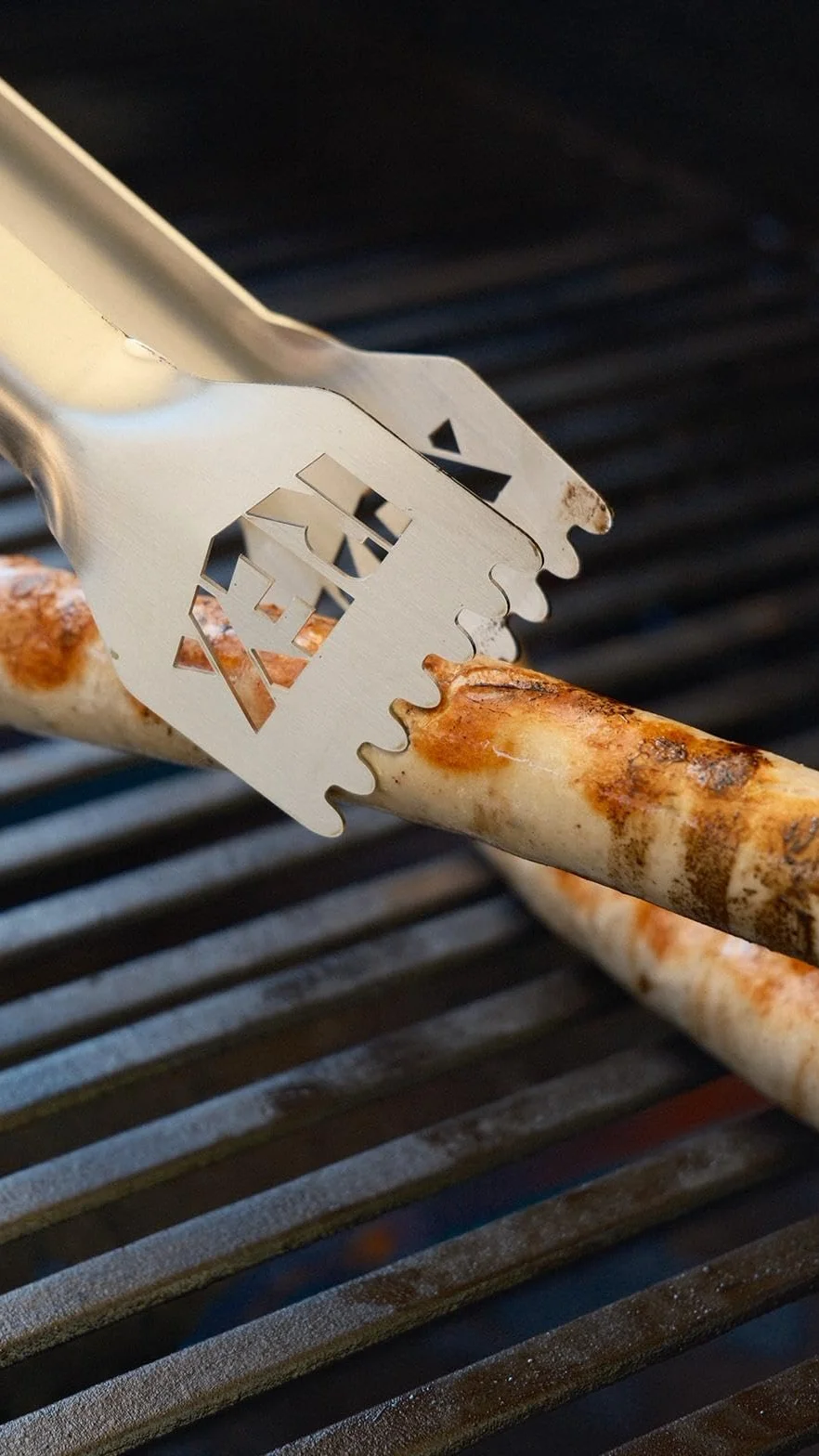 Pinza per barbecue professionale XXL in acciaio inox extra lunga 58 cm, robusta e durevole