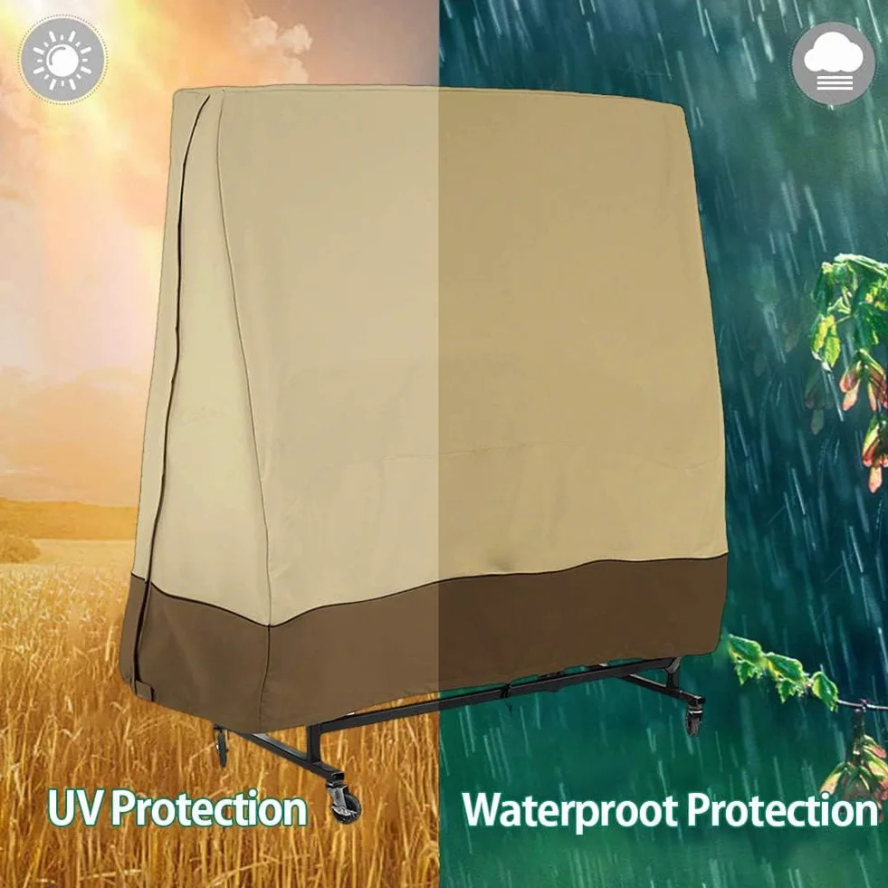 Copertura Tavolo da Ping Pong, Pieghevoli 420D Oxford solare resistente Impermeabile Antipolvere Anti-UV antivento antistrappo protettivo con Cerniera, Per Interno/Esterno