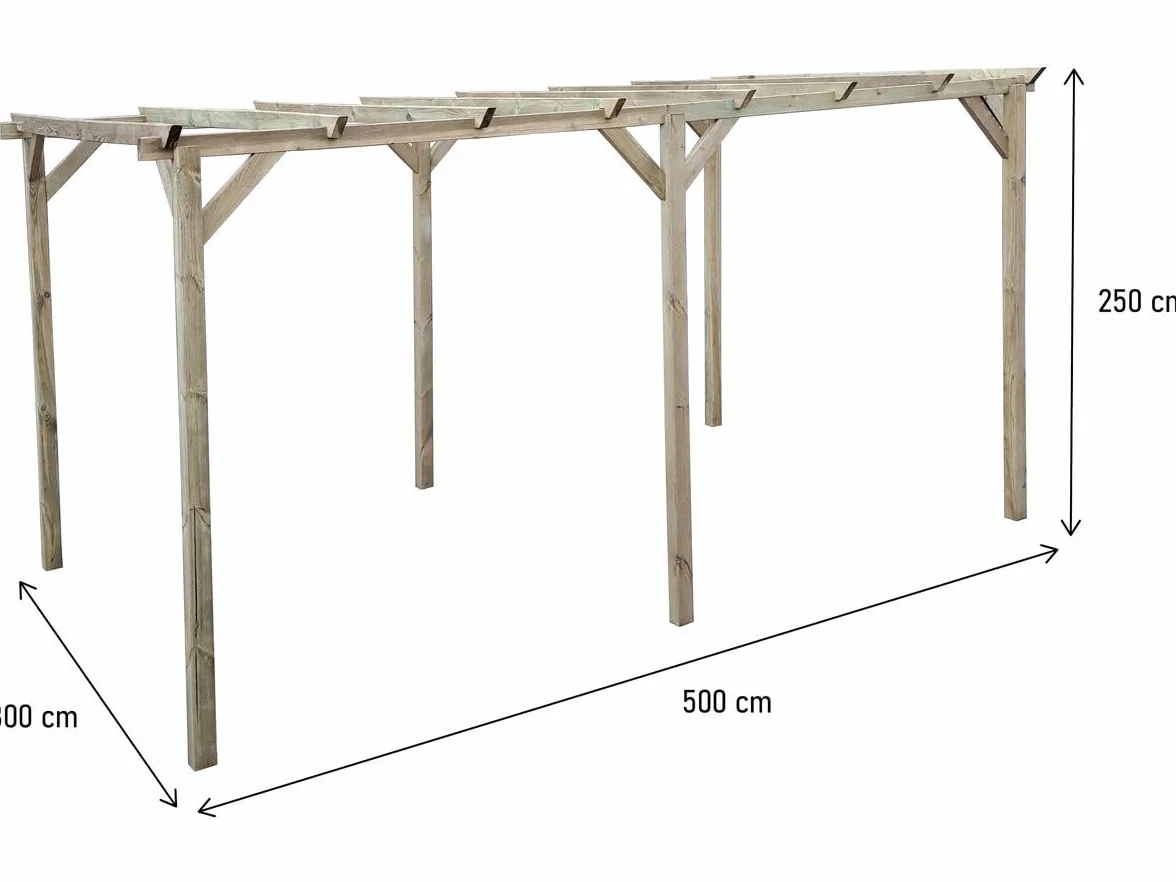 Habitat et Jardin Pensilina in Legno Solar II 3 x 5 x 2,4