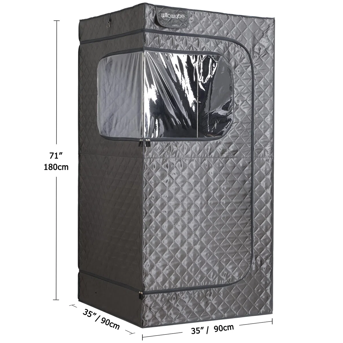 Sauna a Vapore Portatile Bluetooth, KingPower 4L, Tenda per Corpo, Sedia Pieghevole Grigio Notte